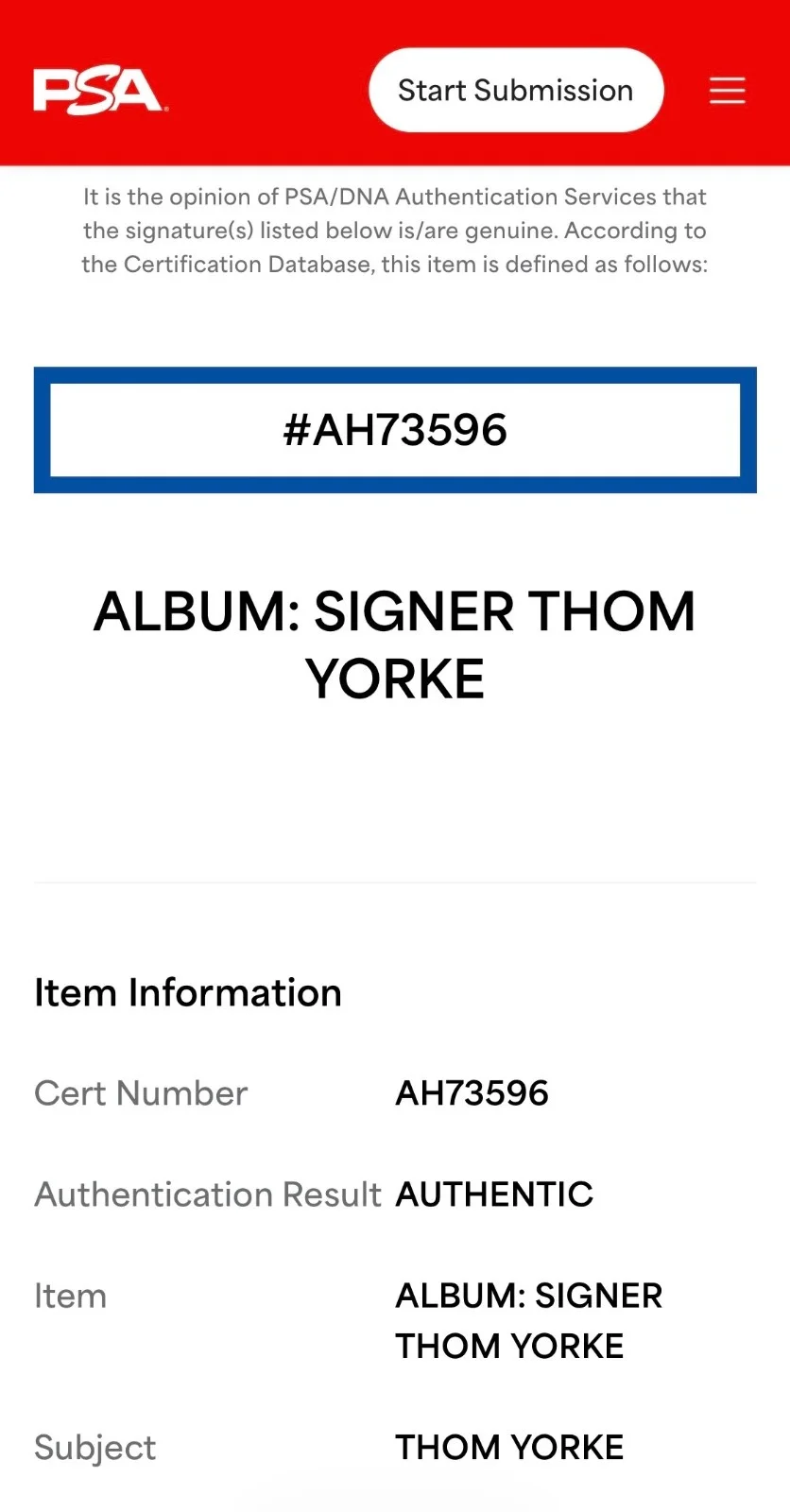 Thom Yorke Signed Radiohead OK Computer Vinyl Record PSA COA AH73596, image 4