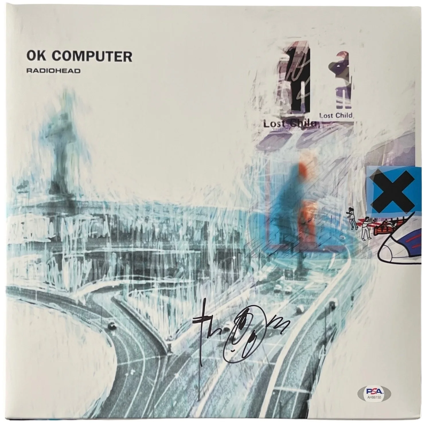 Thom Yorke Signed Radiohead OK Computer Vinyl Record PSA COA AH86150, image 2