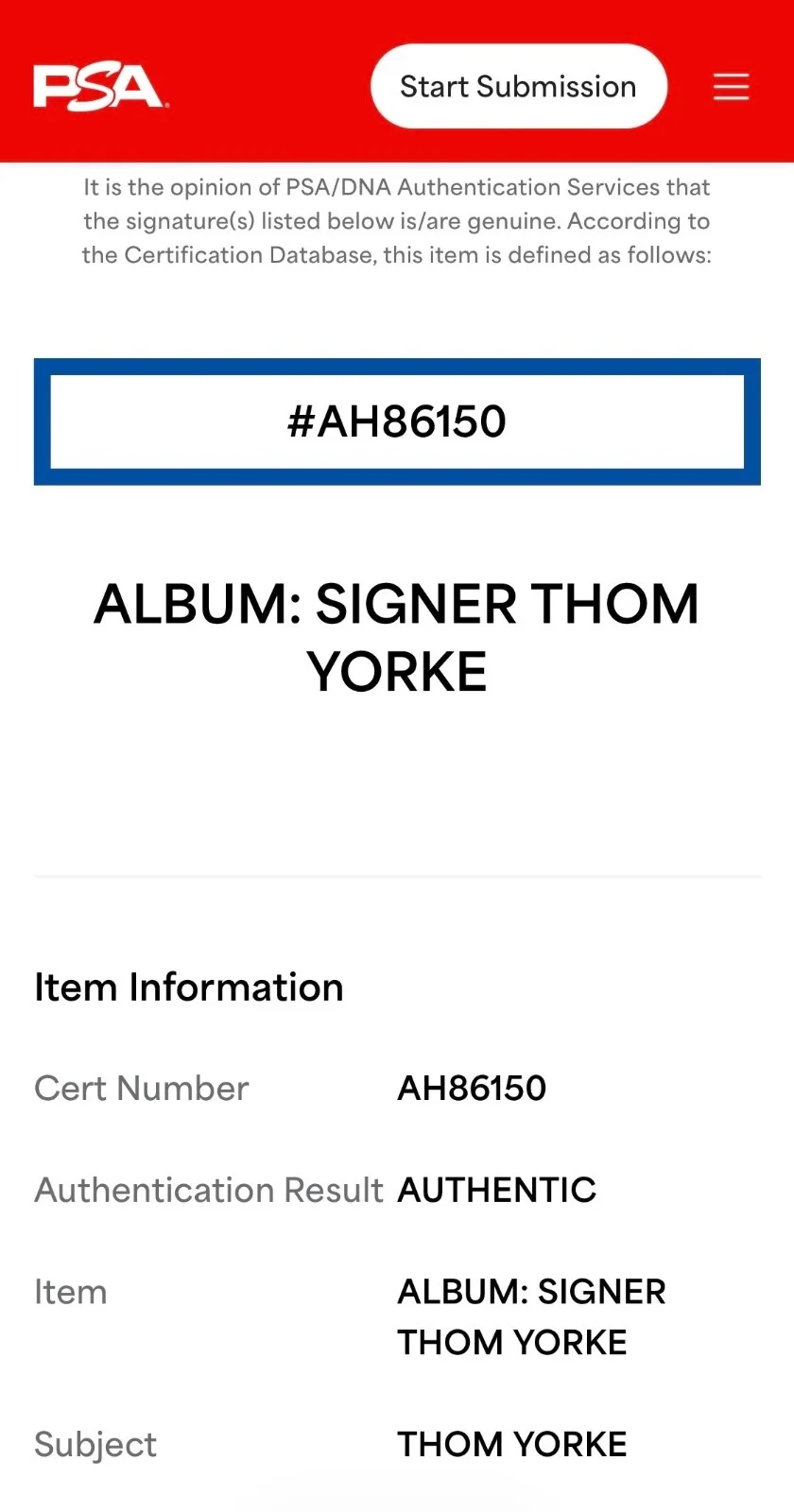 Thom Yorke Signed Radiohead OK Computer Vinyl Record PSA COA AH86150, image 4