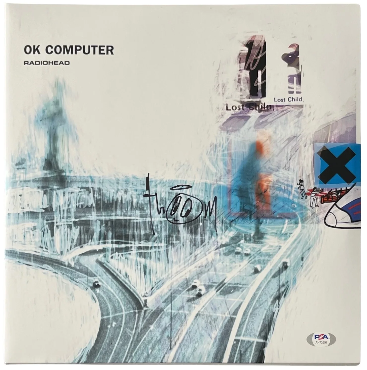 Thom Yorke Signed Radiohead OK Computer Vinyl Record PSA COA AH73597, изображение 2