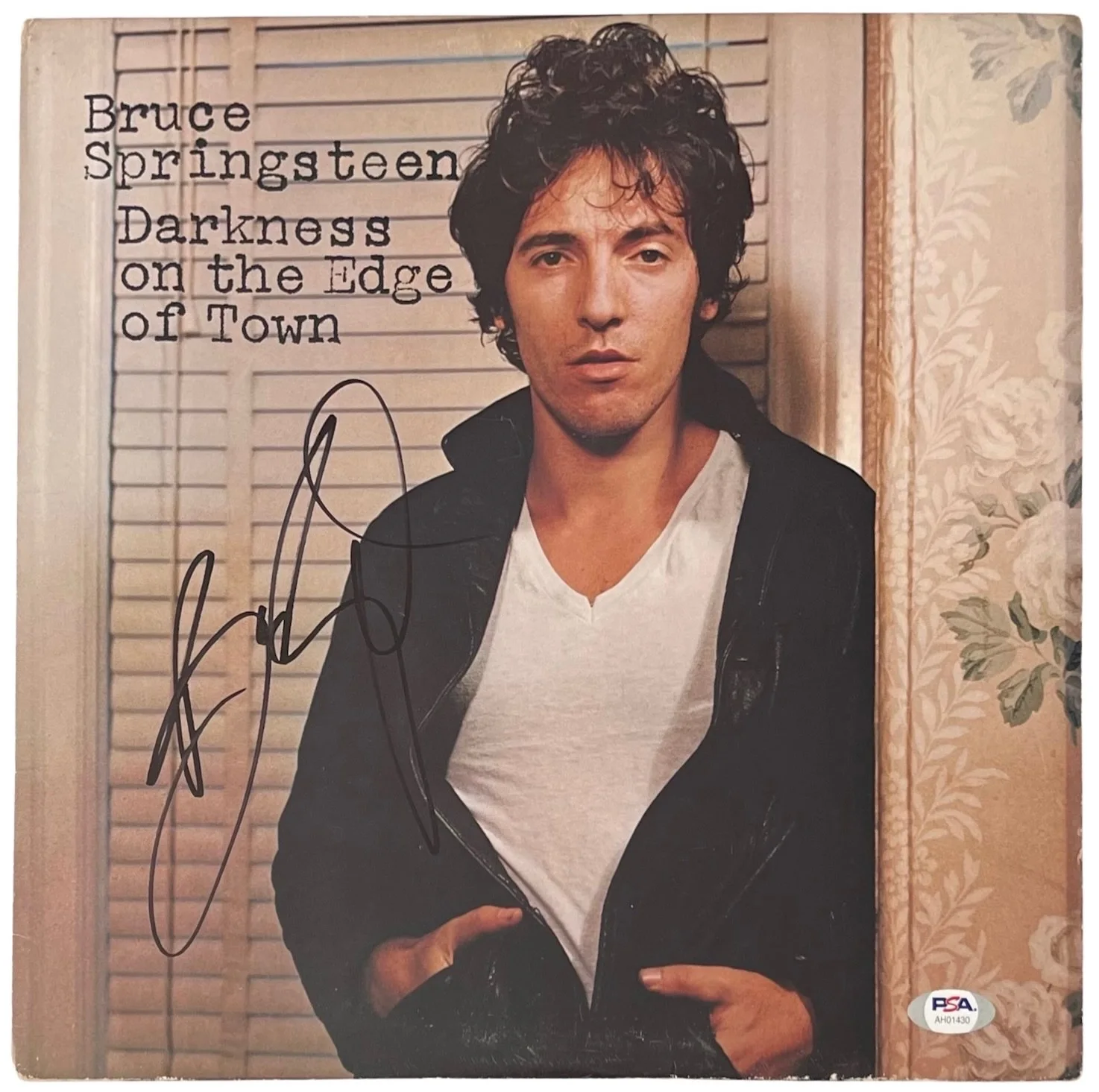 Bruce Springsteen Signed Darkness On The Edge Of Town Vinyl Record PSA LOA, image 2