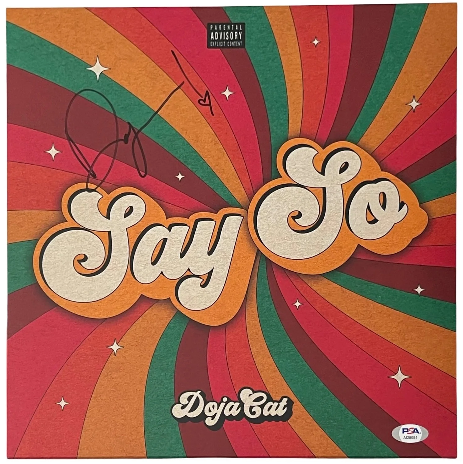 Doja Cat Signed Say So Single Vinyl Record (Cover Only) PSA COA AI28084, изображение 2