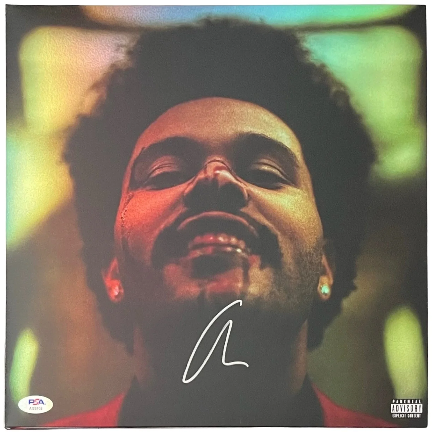 The Weeknd Signed After Hours Holographic Vinyl Record (Cover Only) PSA COA, изображение 2