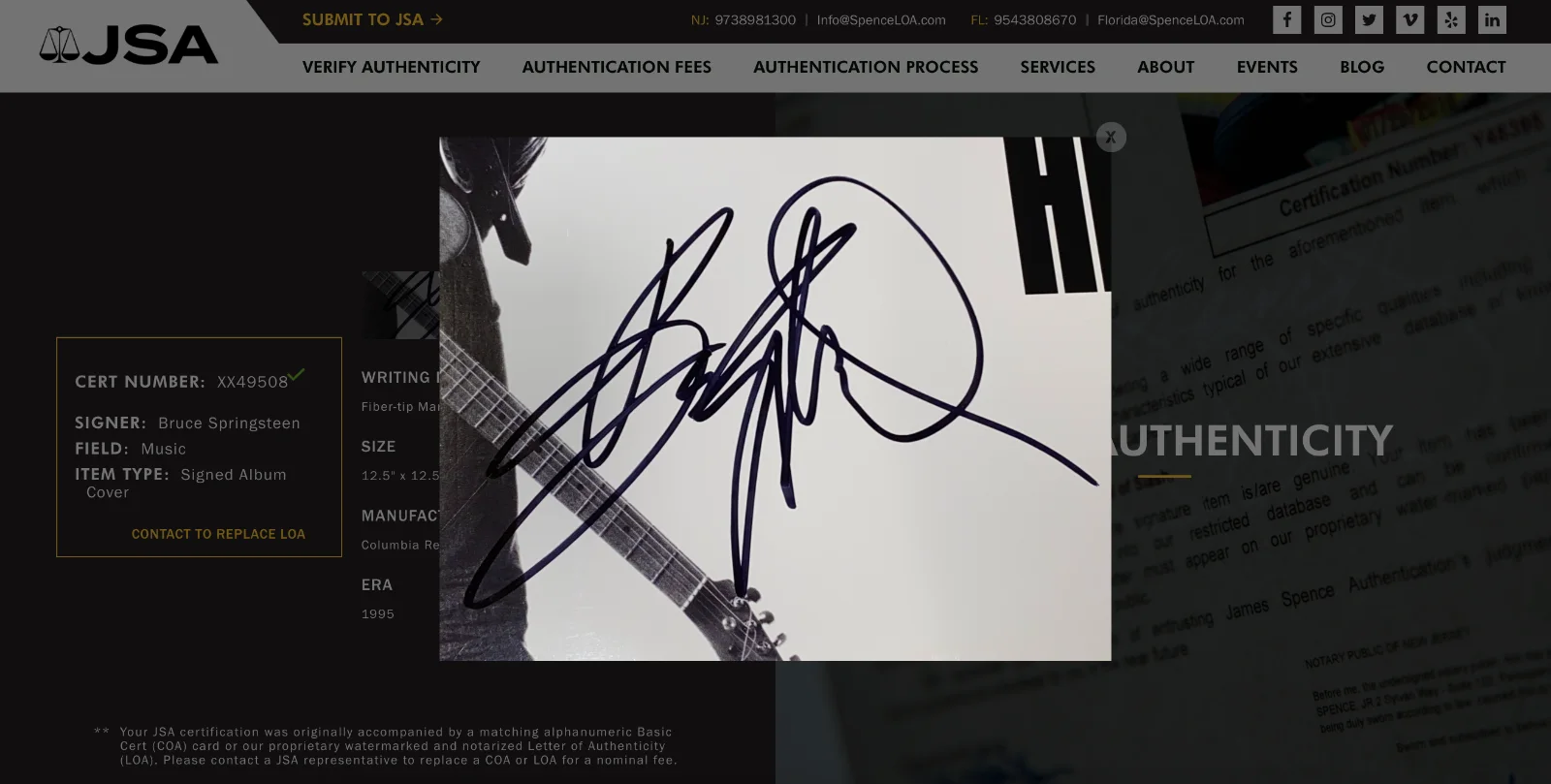 Bruce Springsteen Signed Greatest Hits Vinyl Record JSA LOA XX49508, image 5