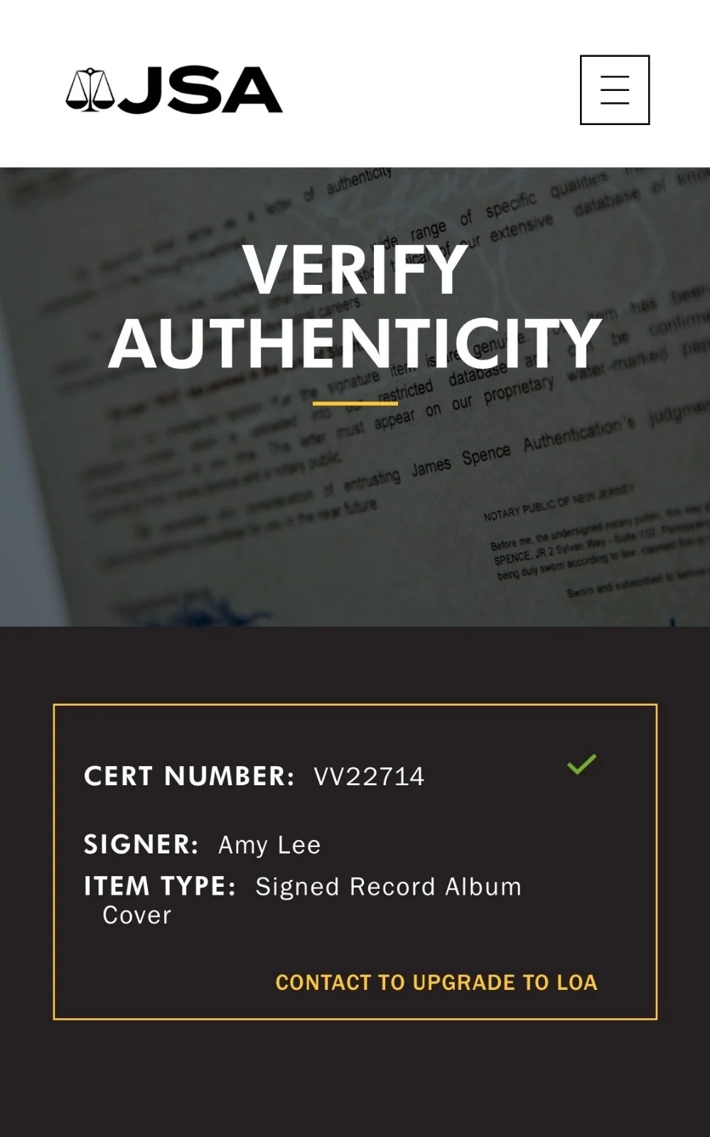 Amy Lee Signed Evanescence Fallen Vinyl Record JSA COA VV22714, image 4
