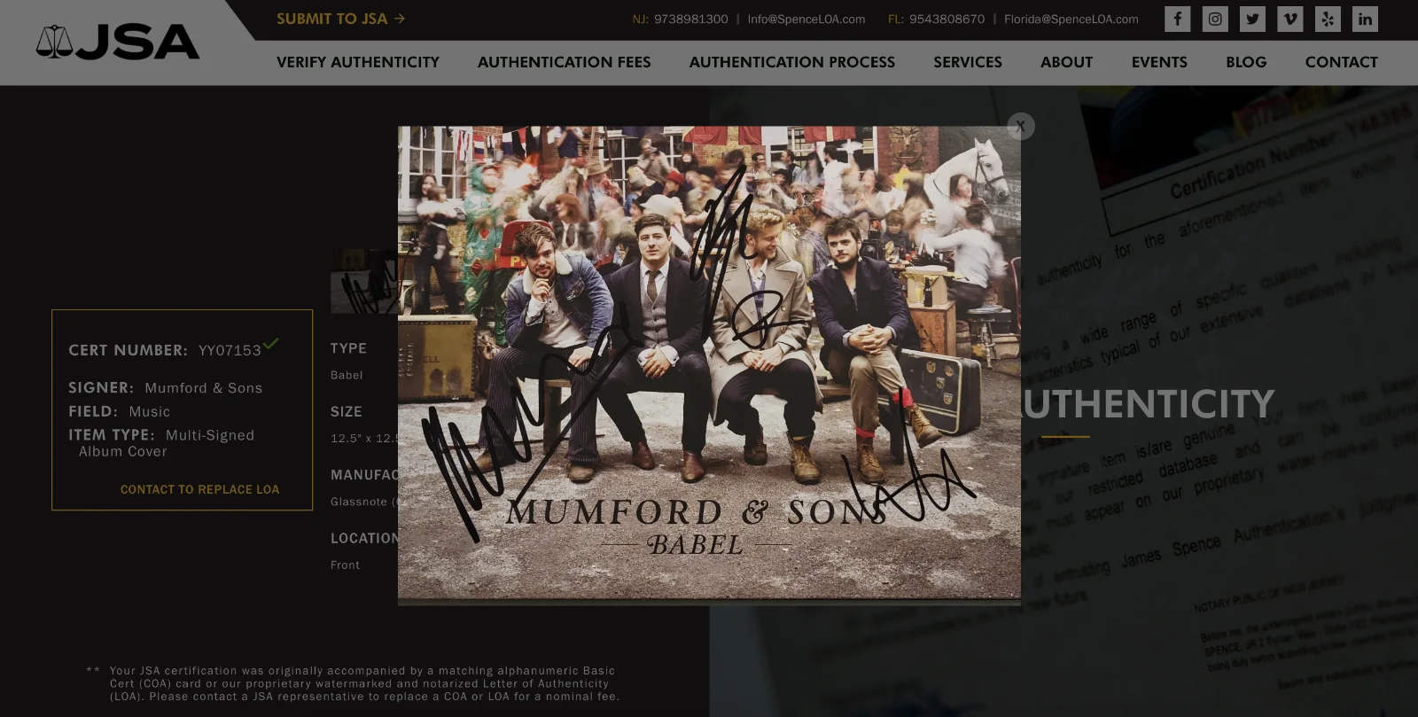 Mumford & Sons x4 Marcus Ted Ben & Winston Signed Babel Vinyl Record JSA LOA, изображение 5