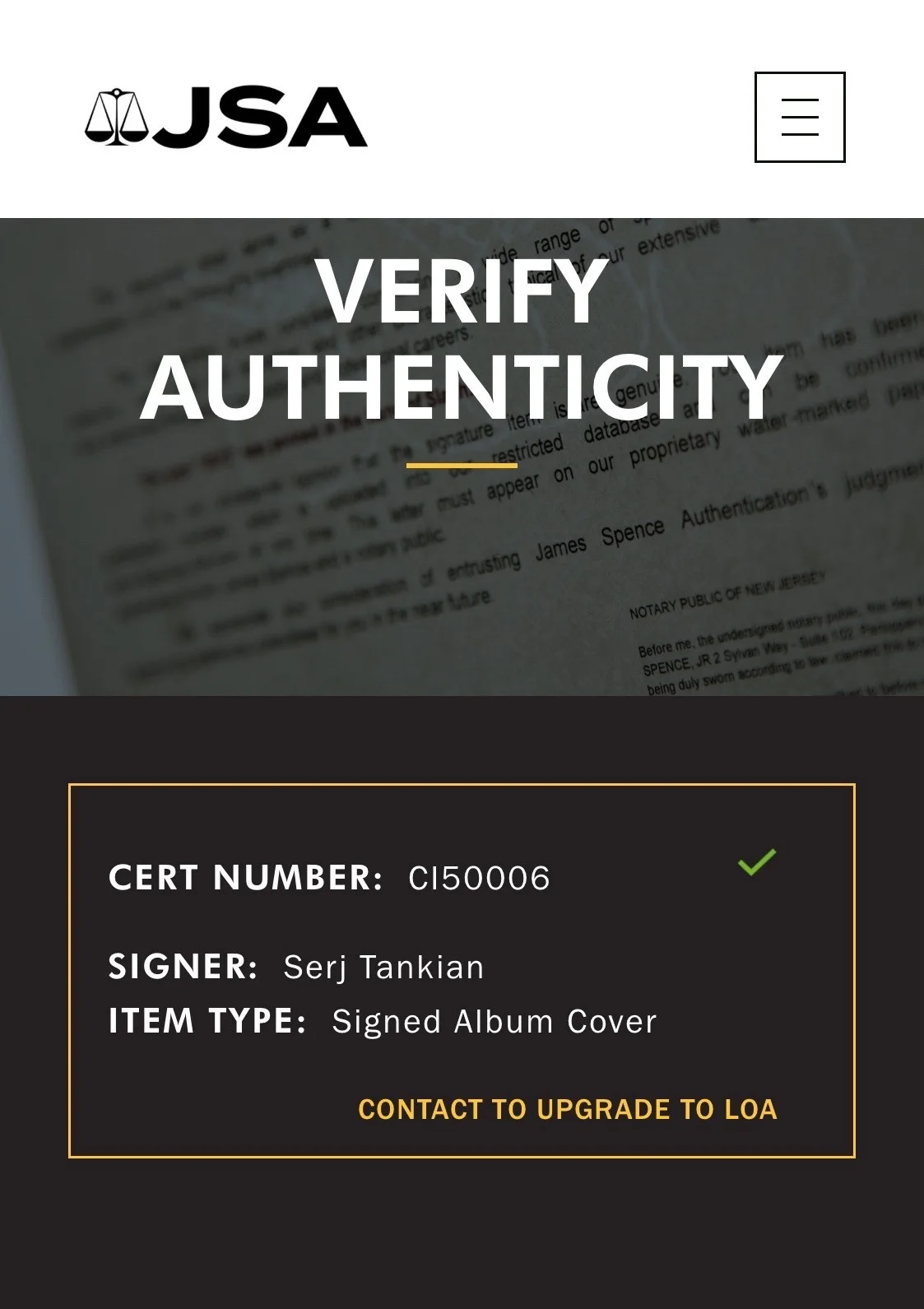 Serj Tankian Signed System Of A Down Self-Titled Vinyl Record JSA COA CI50006, изображение 4