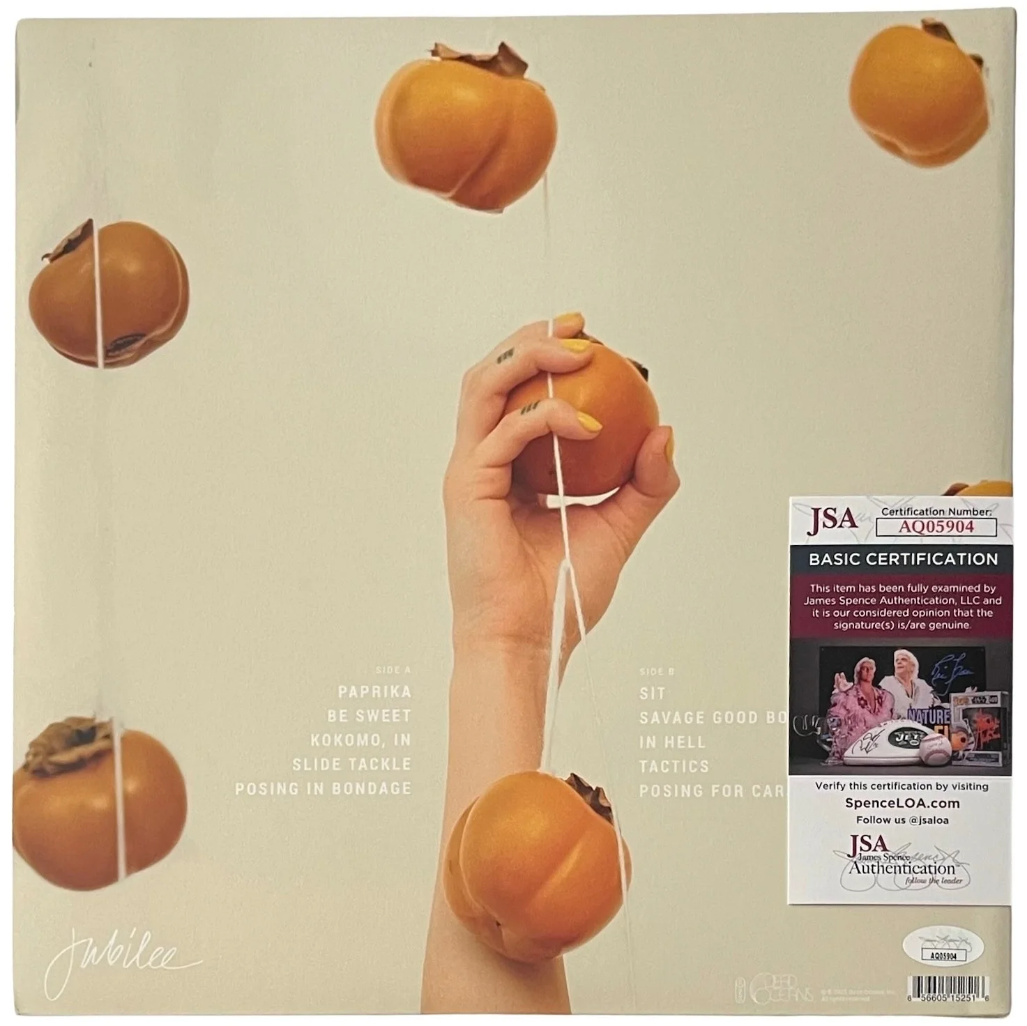 Michelle Zauner Signed Japanese Breakfast Jubilee Vinyl Record JSA COA AQ05904, image 3