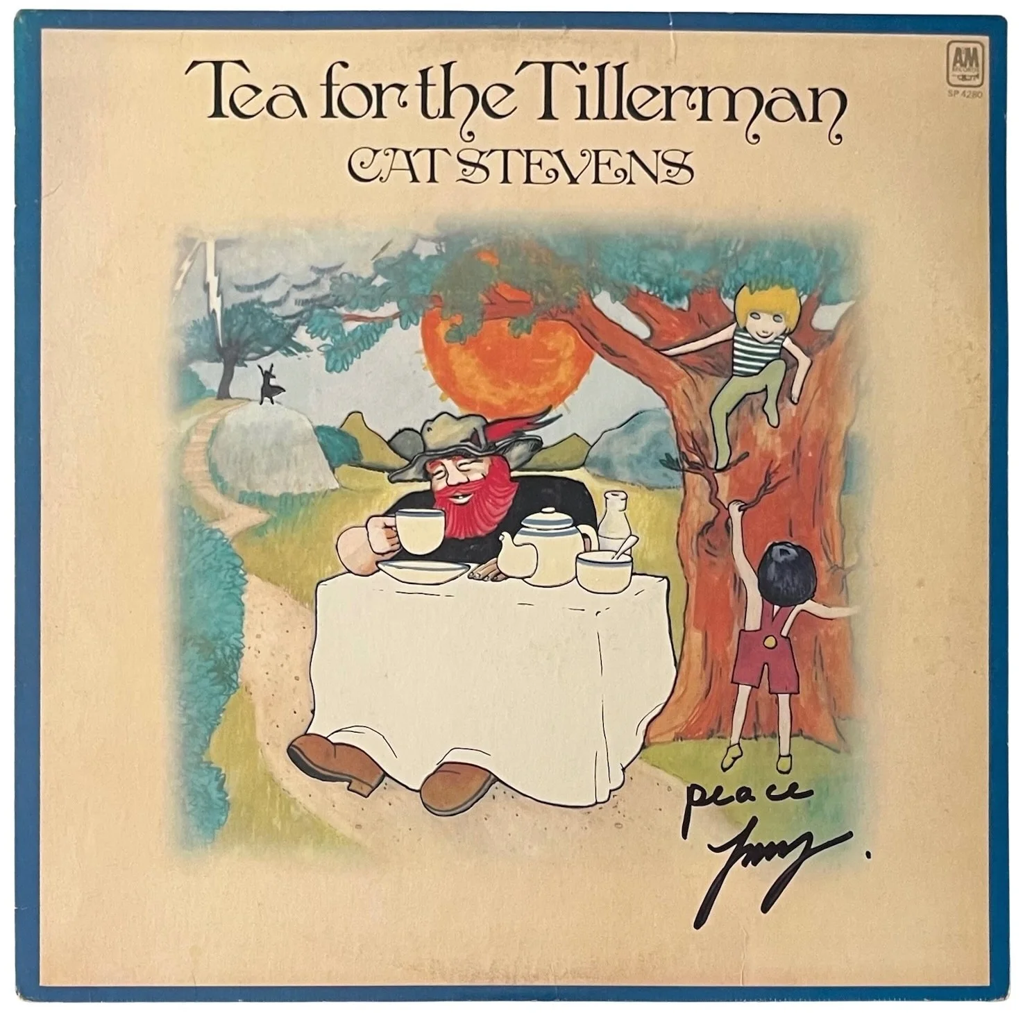 Cat Stevens / Yusuf Signed Tea For The Tillerman Vinyl Record JSA LOA XX01130, image 3