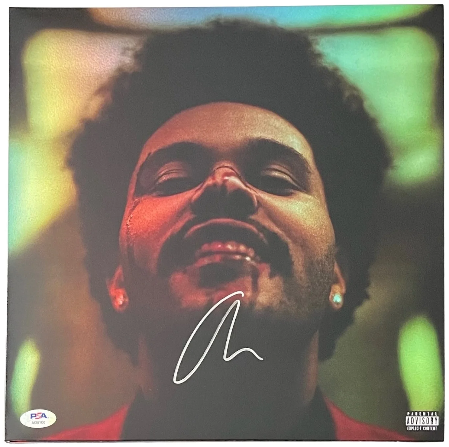 The Weeknd Signed After Hours Holographic Vinyl Record (Cover Only) PSA COA, изображение 2