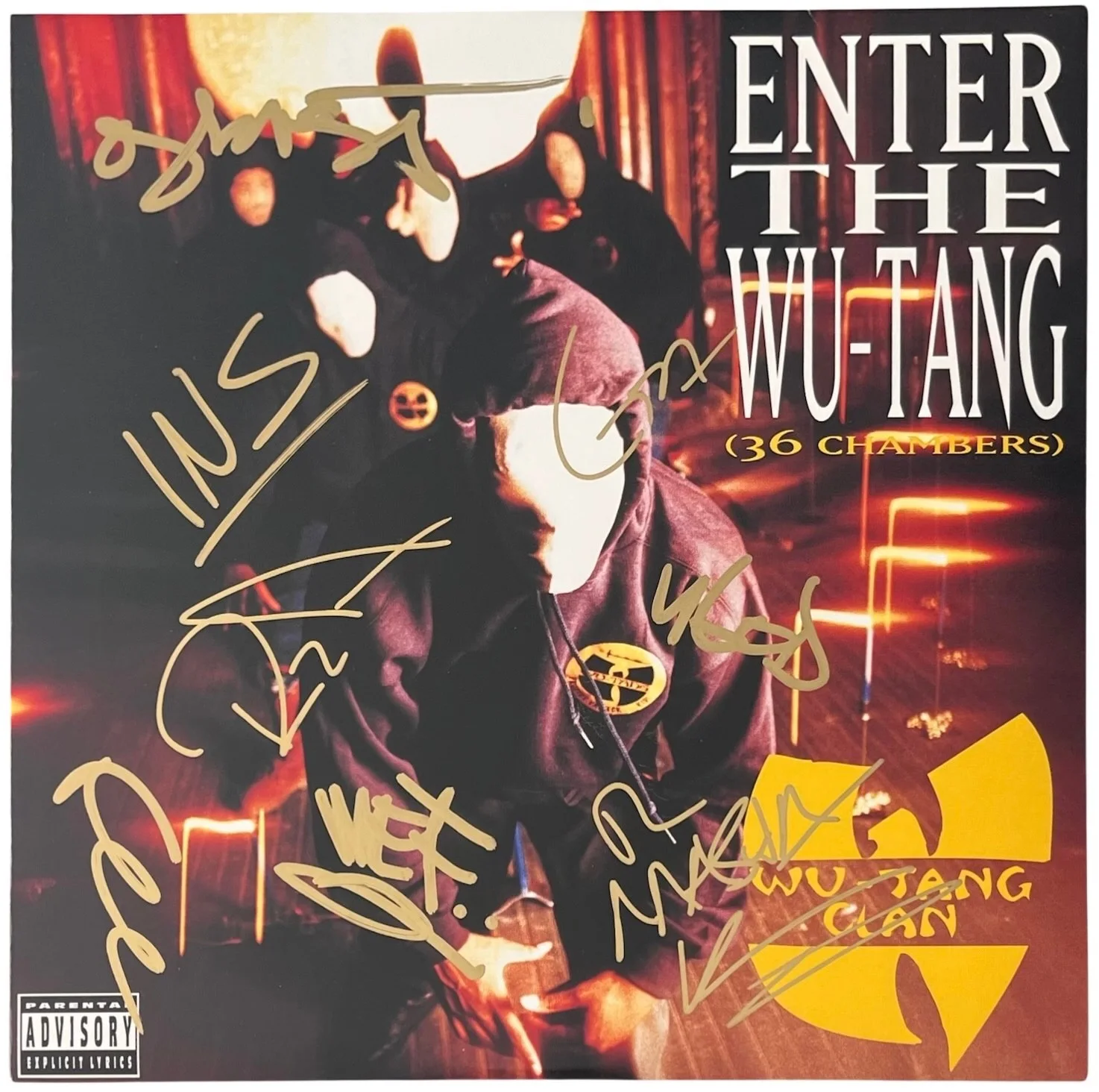 Wu-Tang Clan x8 Ghostface Method Man RZA Signed 36 Chambers Vinyl Record Beckett, изображение 3