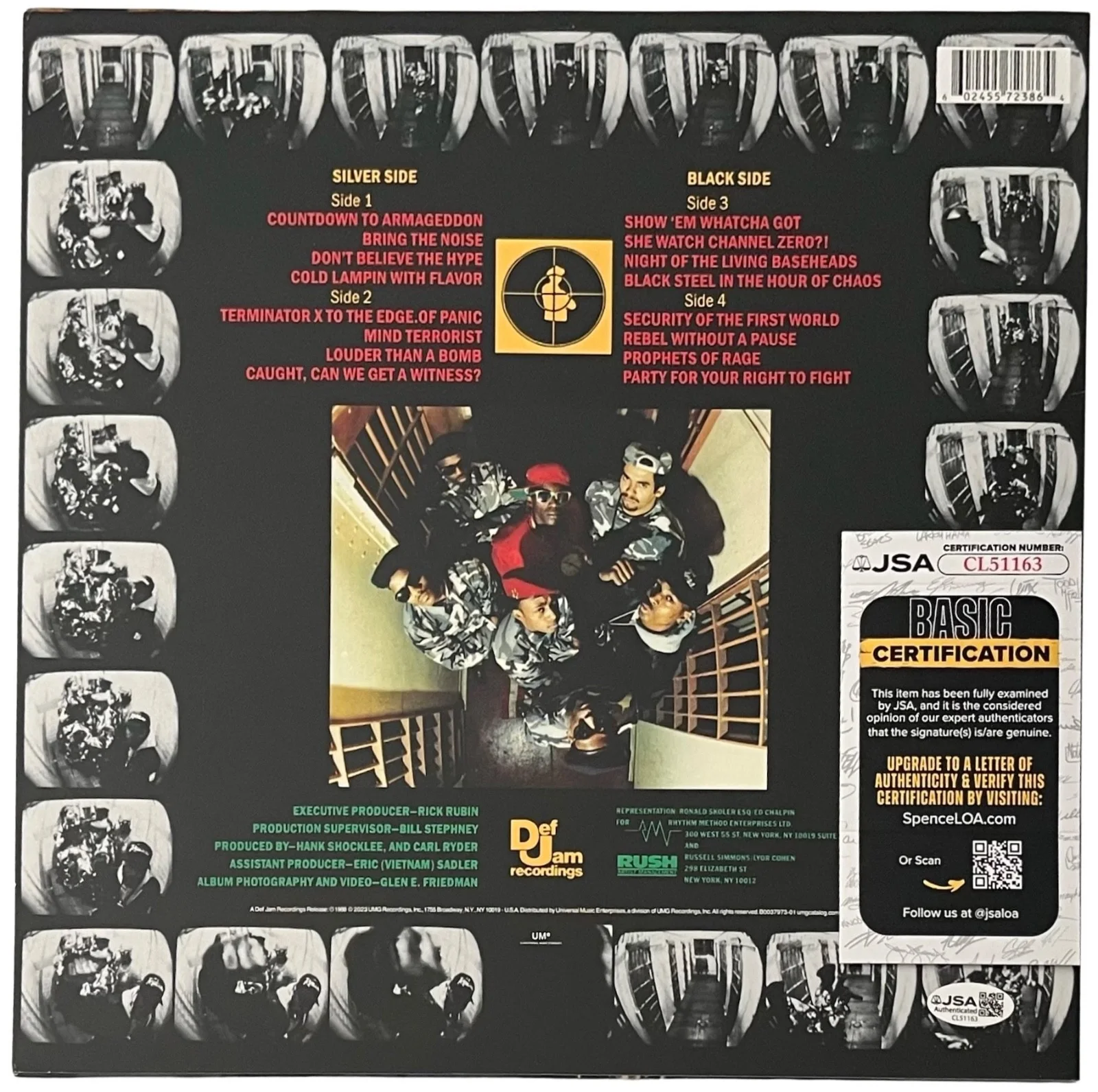 Chuck D & Flavor Flav Signed Public Enemy It Takes A Nation ... Vinyl Record JSA, изображение 3