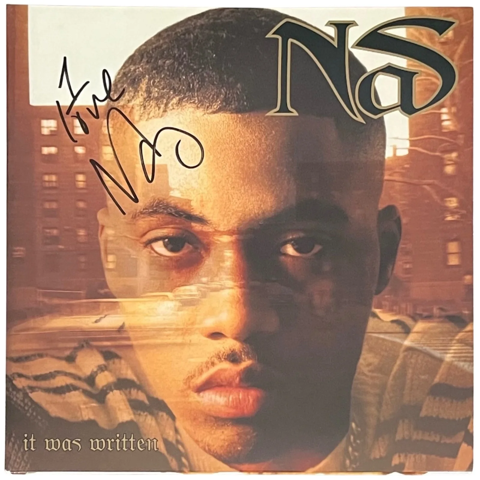 Nas (Nasir Jones) Signed It Was Written Vinyl Record w/"1 Love" Insc. JSA COA, image 2