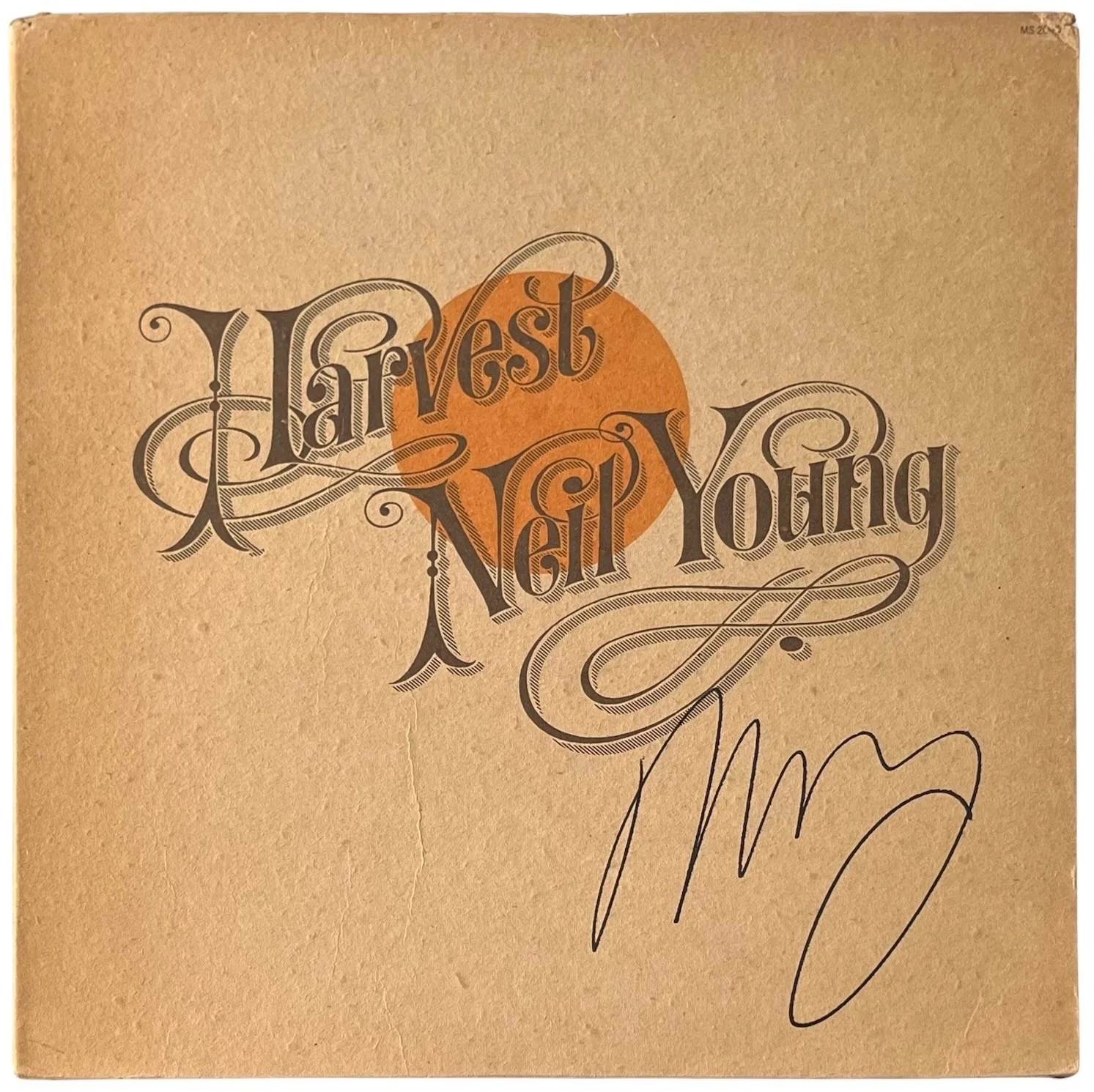 Neil Young Signed Harvest Vinyl Record Beckett LOA AB10644, изображение 3