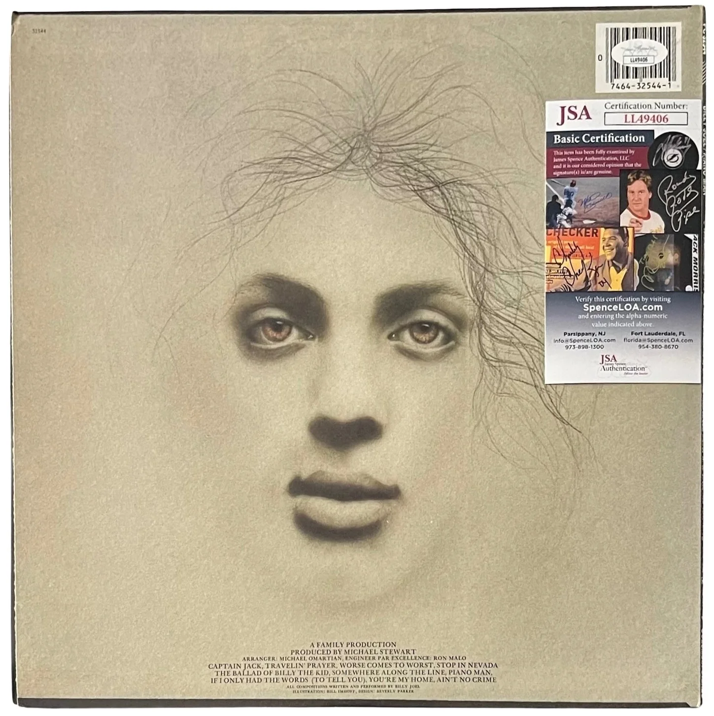 Billy Joel Signed Piano Man Vinyl Record JSA COA LL49406, image 3