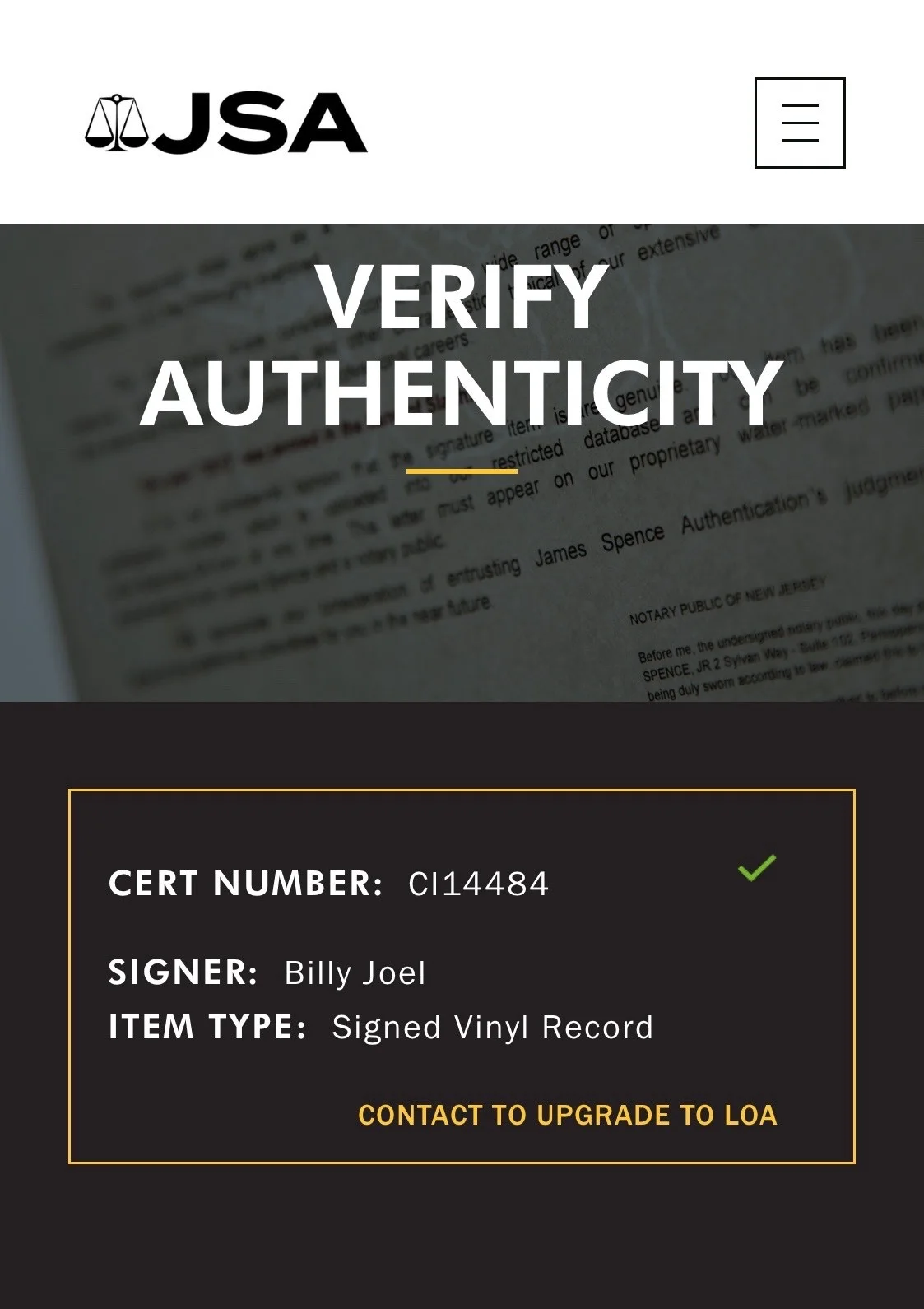 Billy Joel Signed Piano Man Vinyl Record JSA COA CI14484, image 4