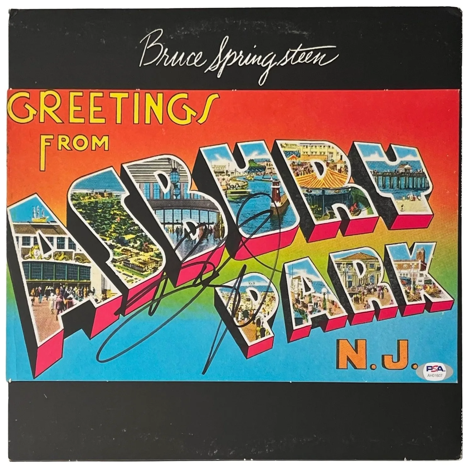 Bruce Springsteen Signed Greetings From Asbury Park Vinyl Record PSA LOA AH01607, изображение 2