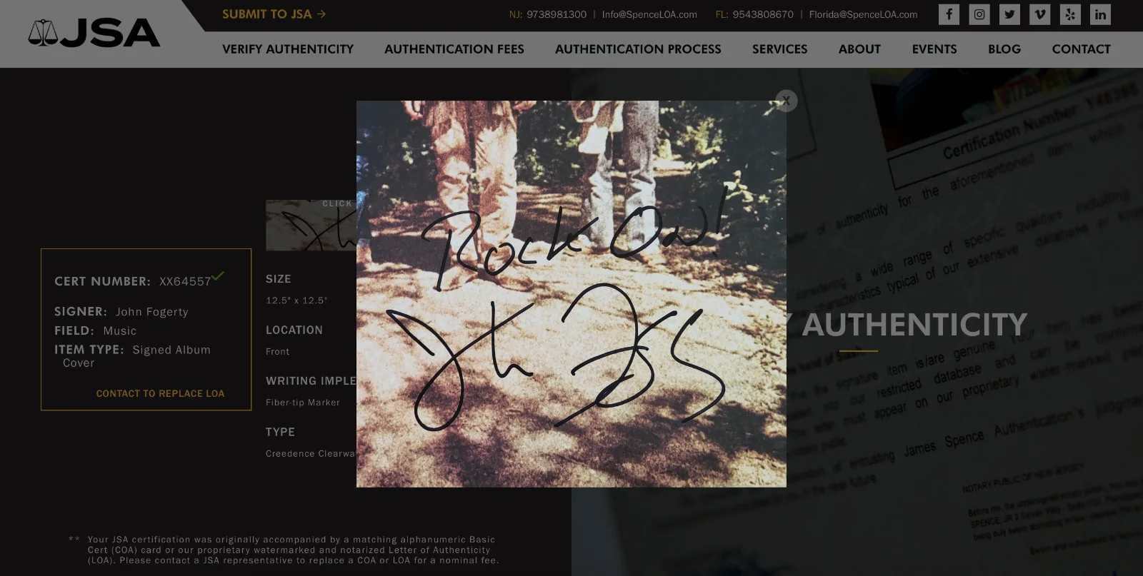 John Fogerty Signed Creedence Clearwater Revival Green River Vinyl Record JSA, image 5