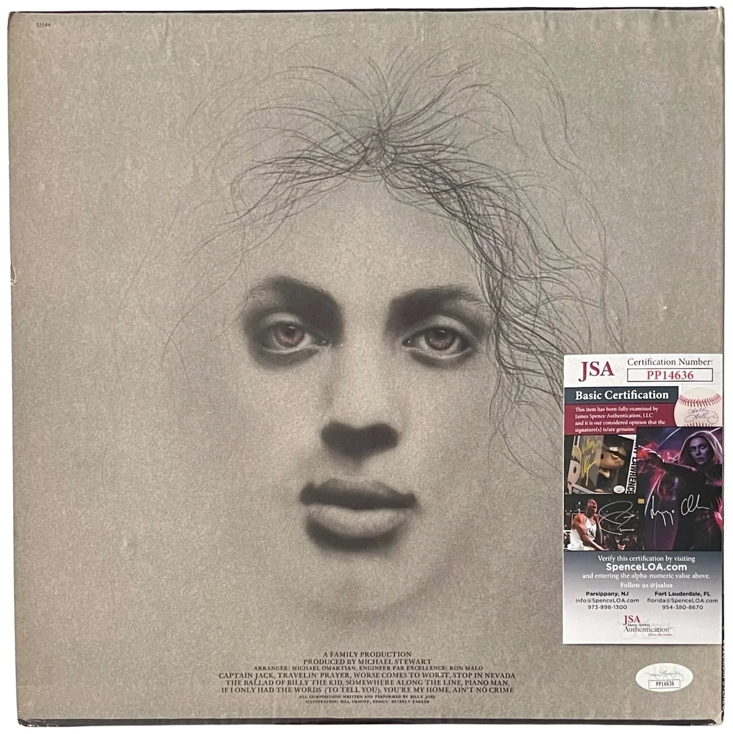 Billy Joel Signed Piano Man Vinyl Record JSA COA PP14636, image 3