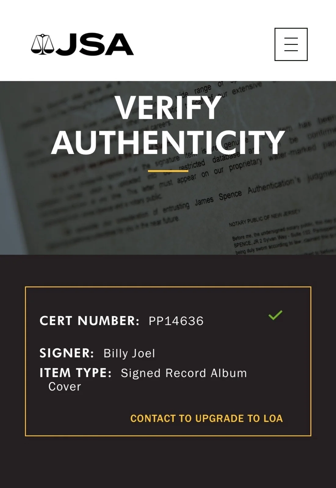 Billy Joel Signed Piano Man Vinyl Record JSA COA PP14636, image 4