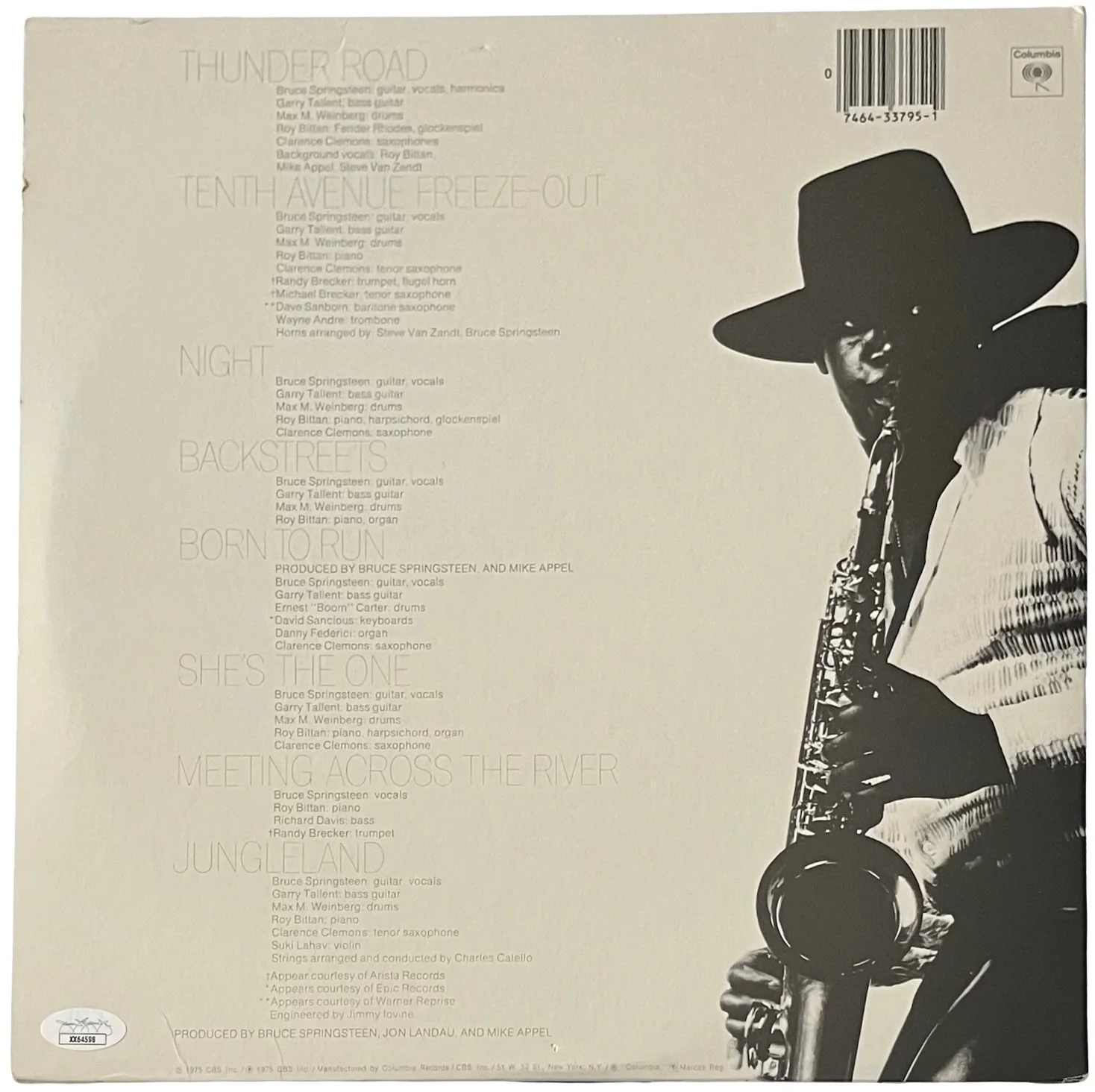 Bruce Springsteen Signed Born To Run Vinyl Record JSA LOA XX64598, image 4