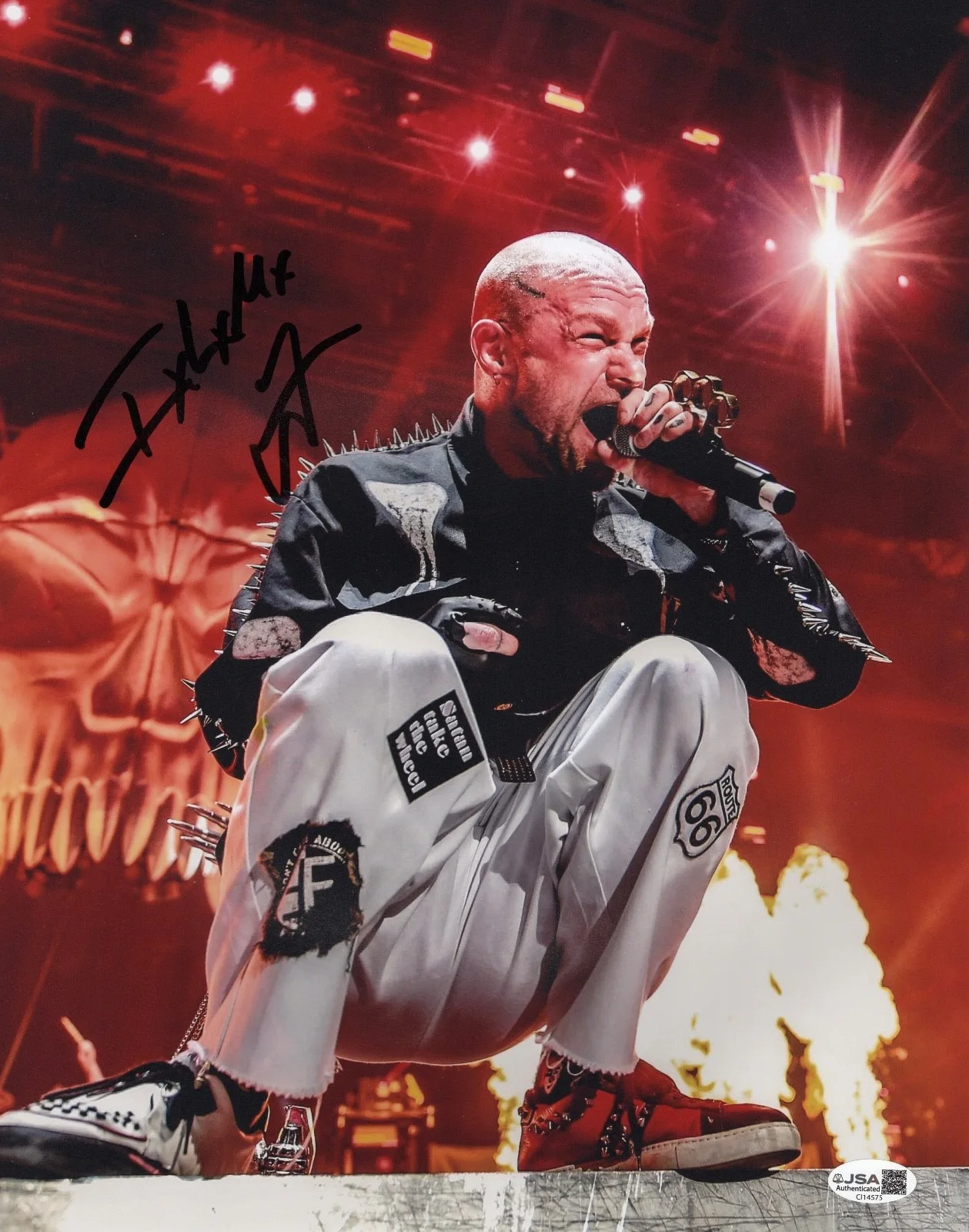 Ivan Moody Five Finger Death Punch Signed 11x14 Photo JSA COA CI14575, изображение 2