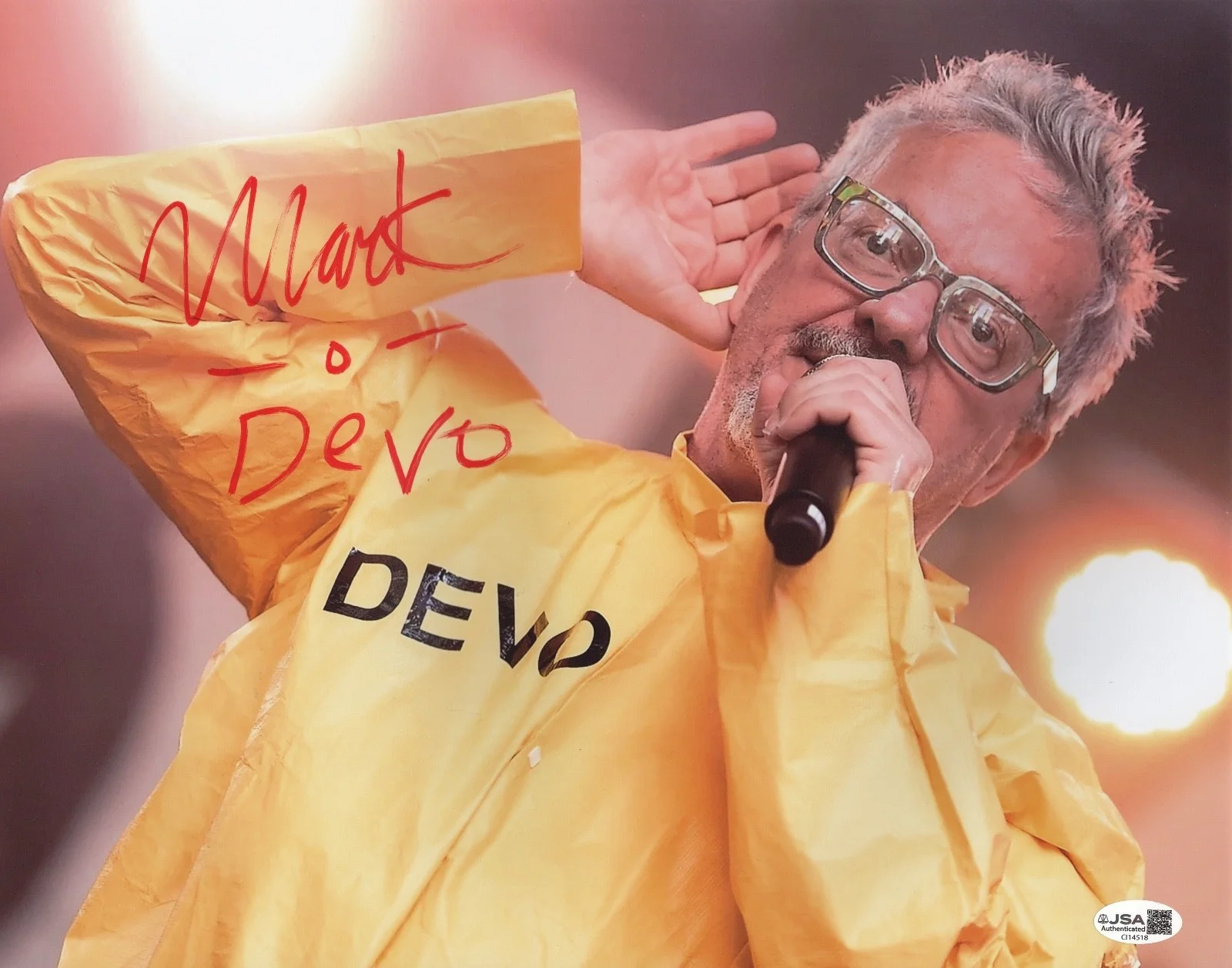 Mark Mothersbaugh DEVO Signed 11x14 Photo JSA COA CI14518, image 2