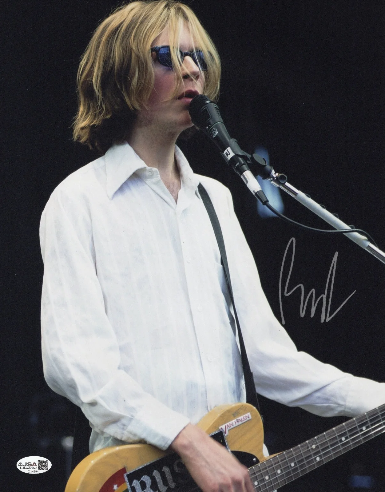 Beck Hansen Signed 11x14 Photo (Live 105's BFD 1994 - Mountain View, CA) JSA COA, изображение 2