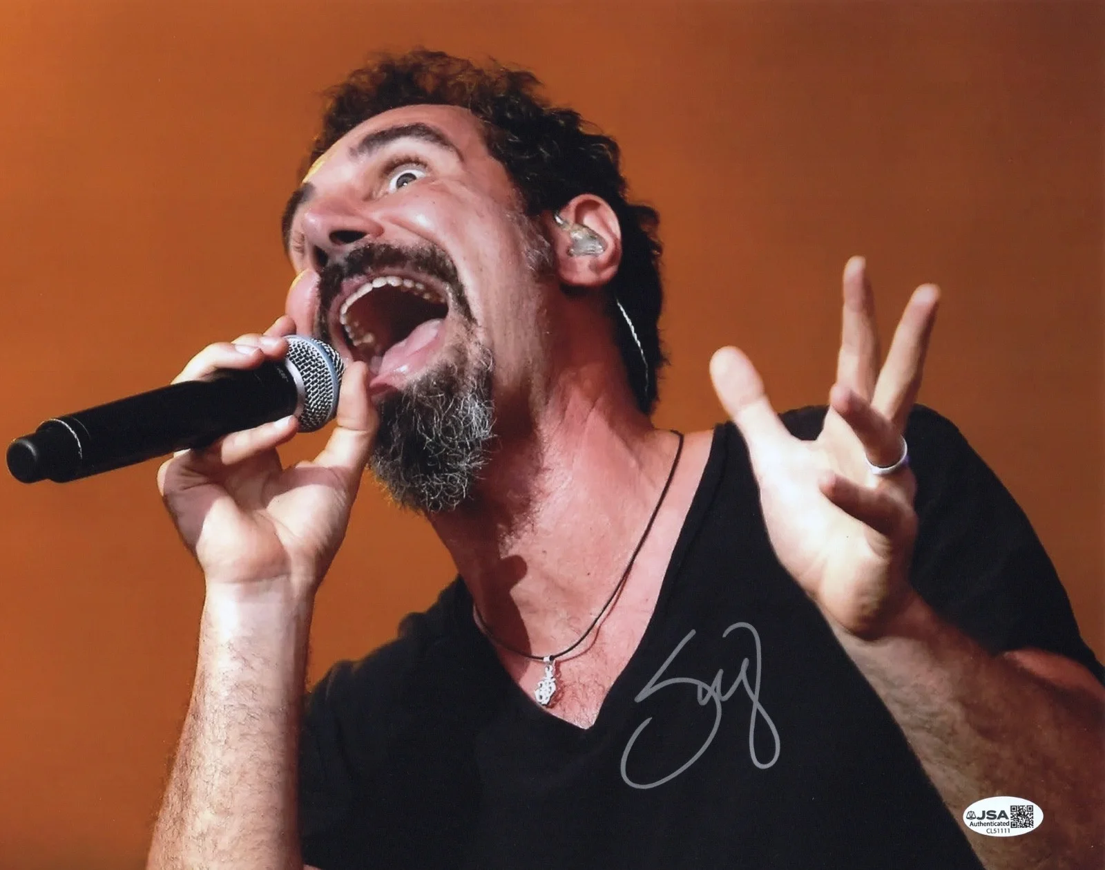 Serj Tankian System Of A Down Signed 11x14 Photo JSA COA CL51111, image 2