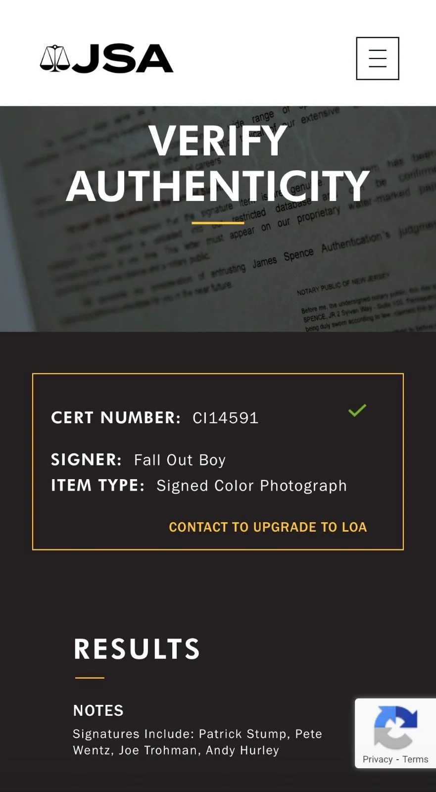 Fall Out Boy x4 Patrick Pete Joe Andy Signed From Under The Cork Tree 11x14 JSA, image 3
