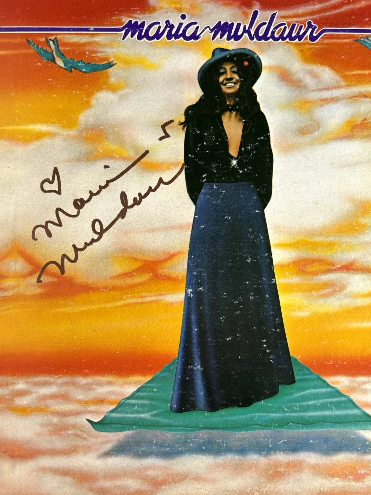 MARIA MULDAUR Signed MIDNIGHT AT THE OASIS LP Vinyl Album PSA DNA COA, image 3