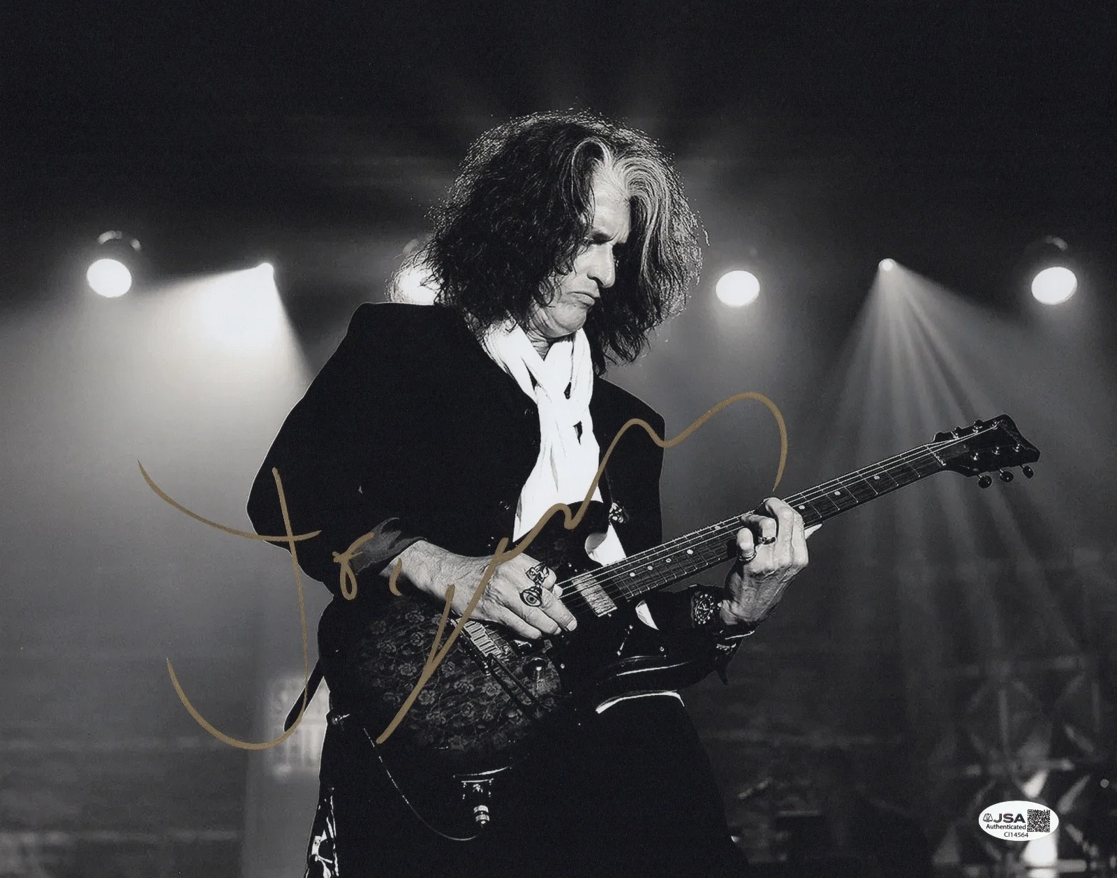 Joe Perry Aerosmith Signed 11x14 Photo JSA COA CI14564, изображение 2