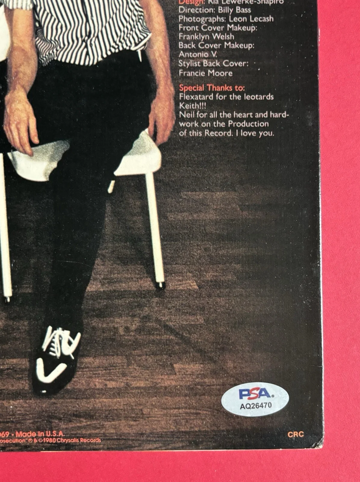 NEIL GERALDO Signed PAT BENATAR Crimes Of Passion LP Vinyl Album PSA DNA COA, изображение 5