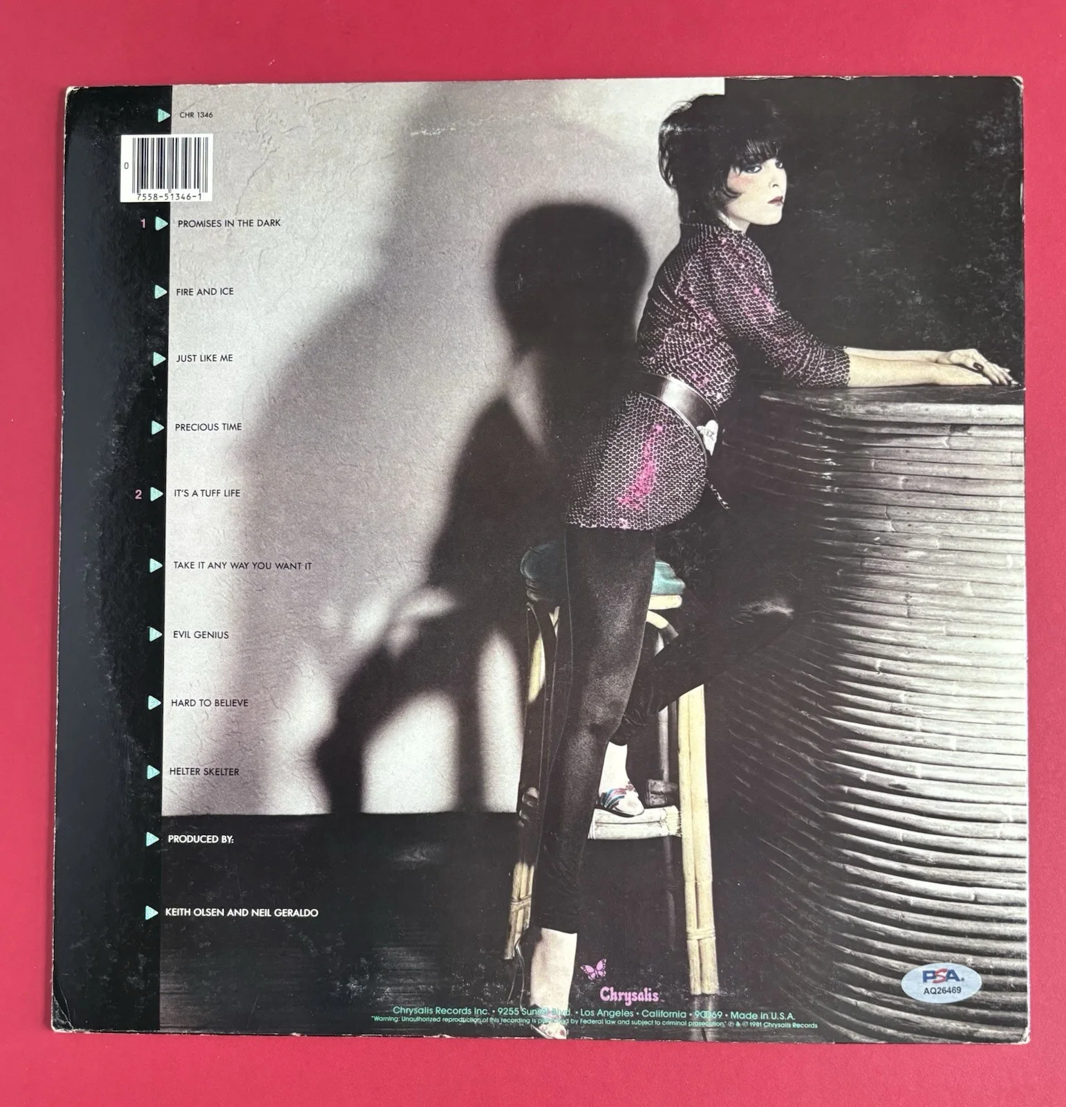 NEIL GERALDO Signed PAT BENATAR Precious Time LP Vinyl Album PSA DNA COA, изображение 4