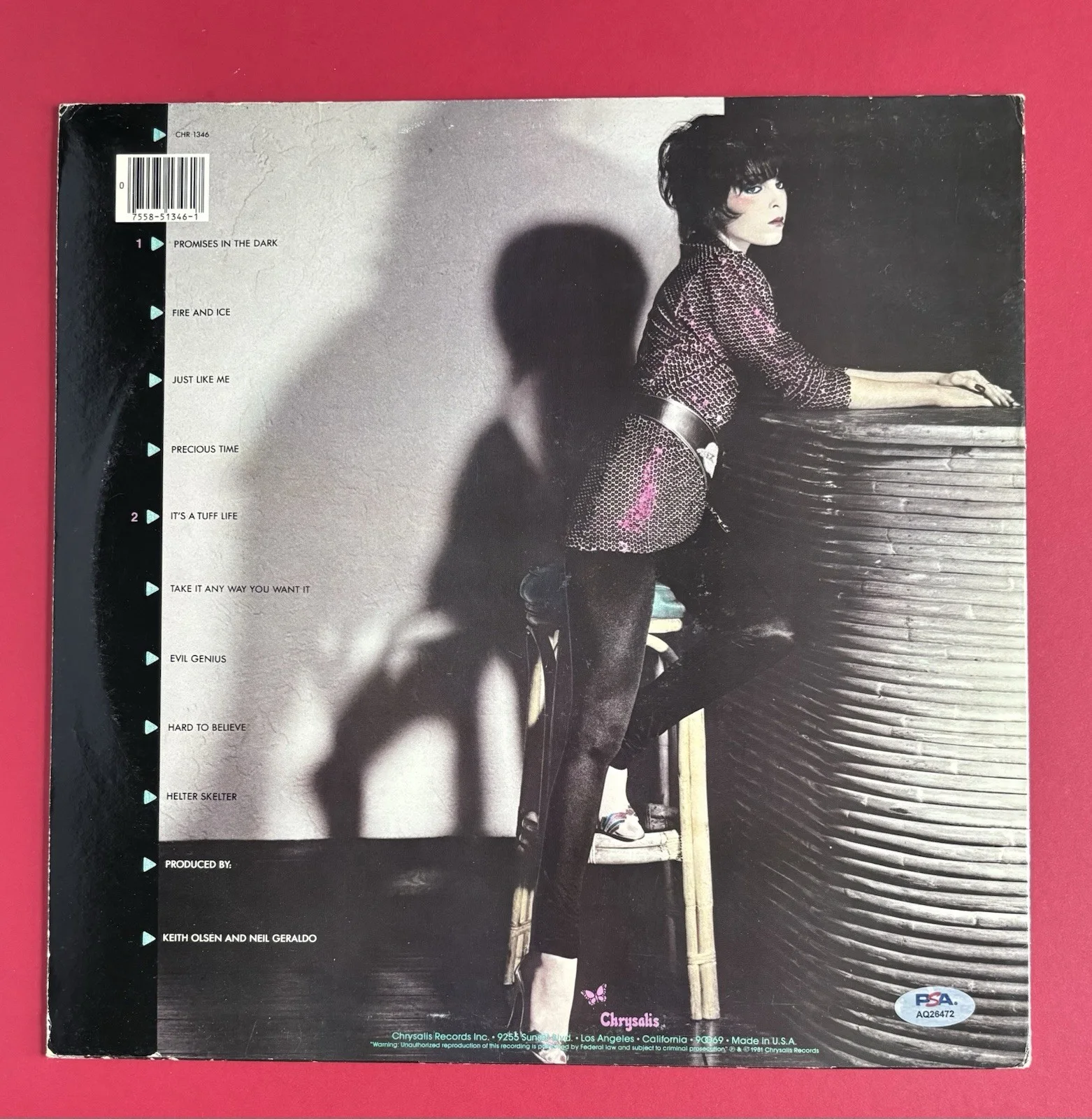 NEIL GERALDO Signed PAT BENATAR Precious Time LP Vinyl Album PSA DNA COA, image 4