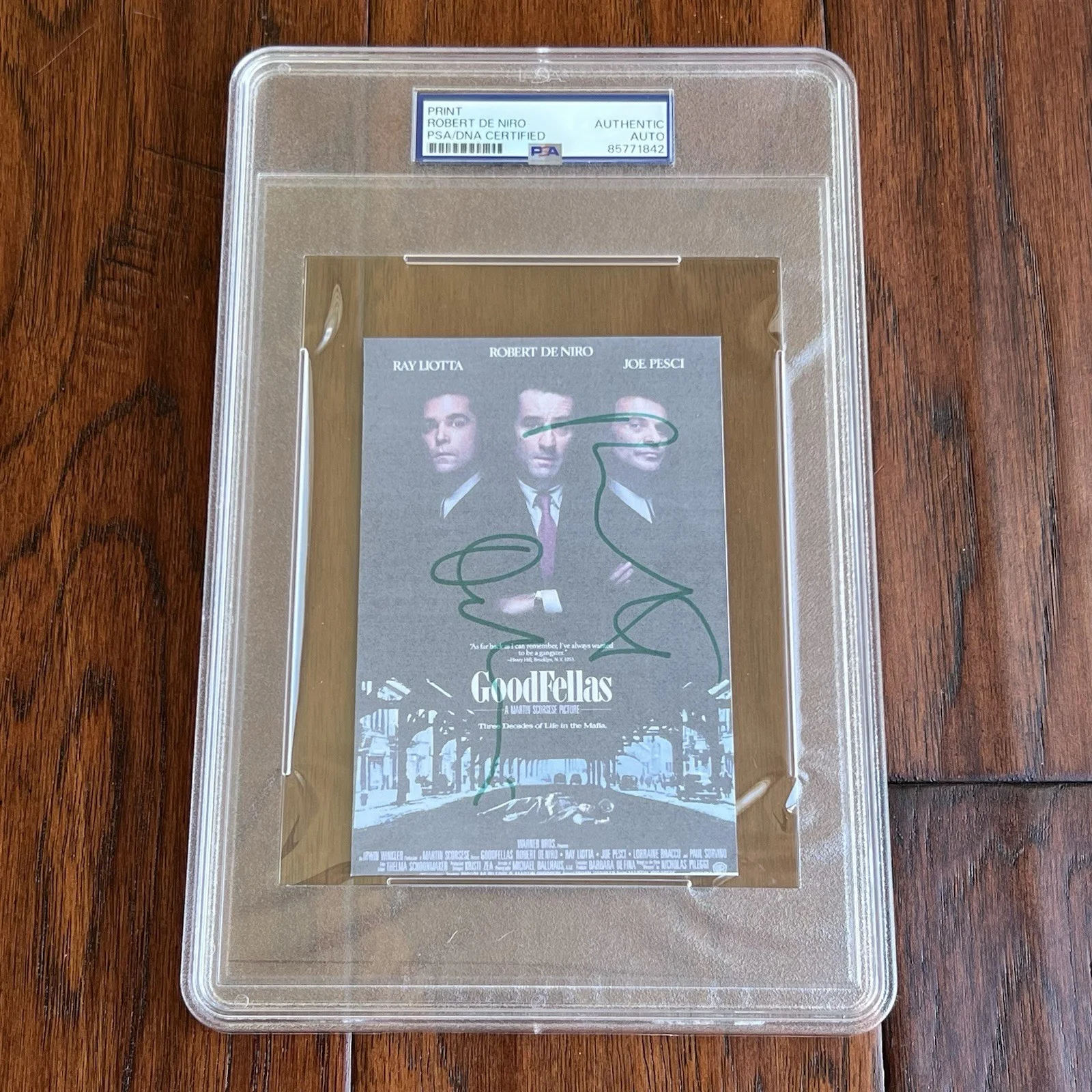 ROBERT DE NIRO Autograph GOODFELLAS Souvenir Movie Print Signed * PSA, изображение 2