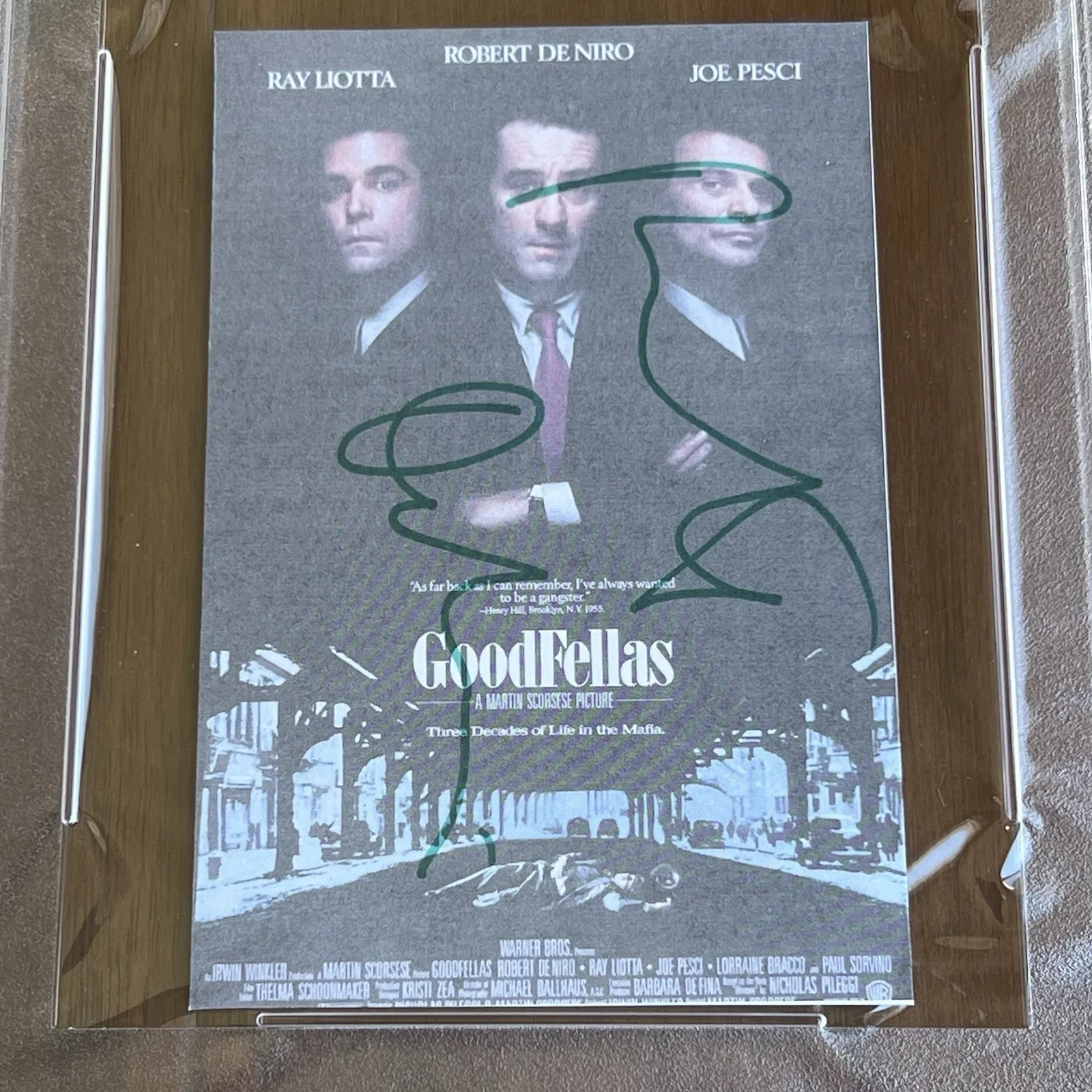 ROBERT DE NIRO Autograph GOODFELLAS Souvenir Movie Print Signed * PSA, изображение 3