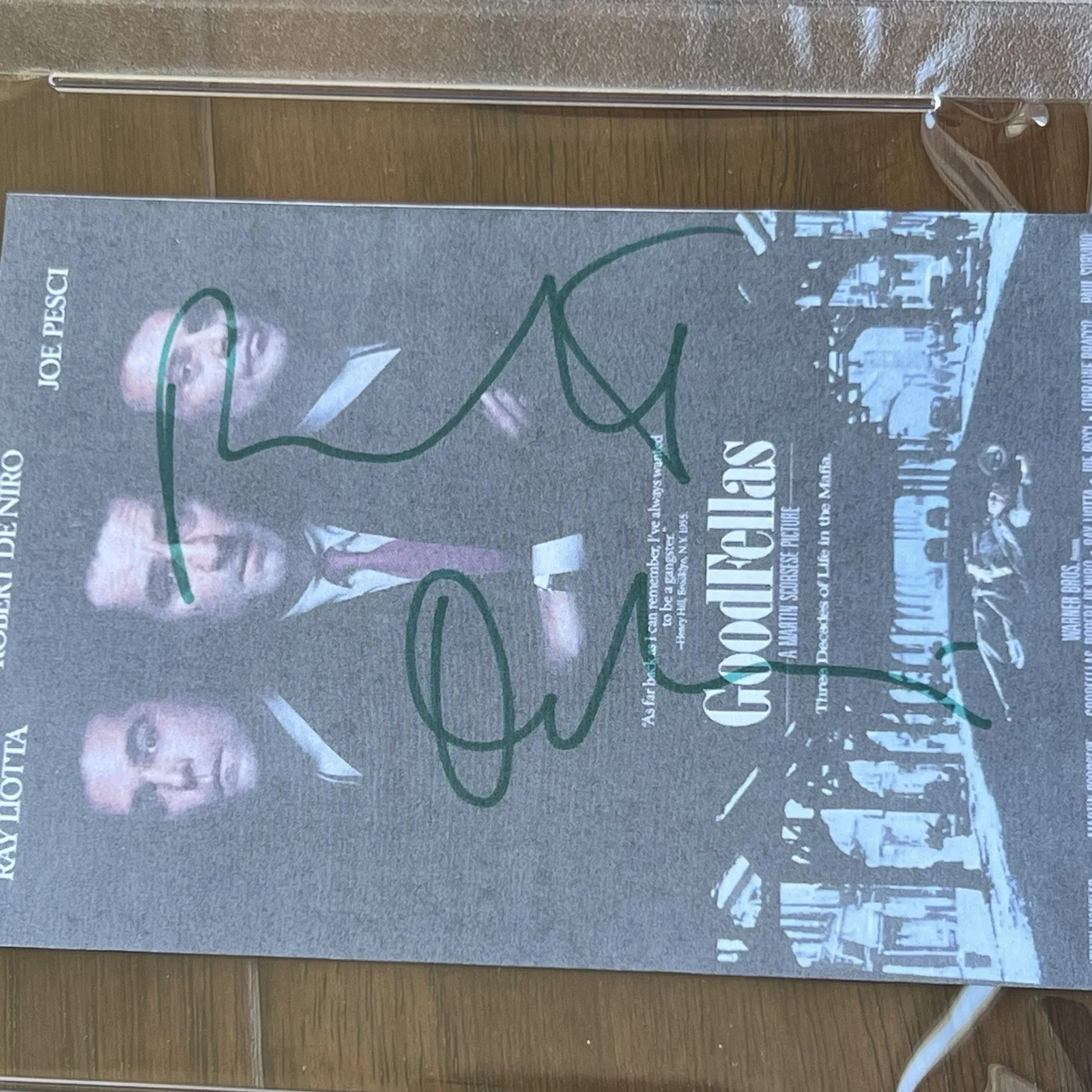 ROBERT DE NIRO Autograph GOODFELLAS Souvenir Movie Print Signed * PSA, изображение 4