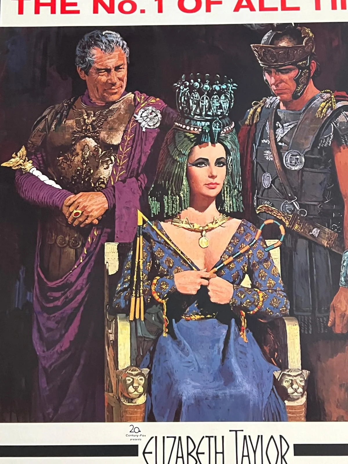 Cleopatra (in TODD-AO) Original US 1 Sheet Film Poster LINEN BACKED 1963, image 2