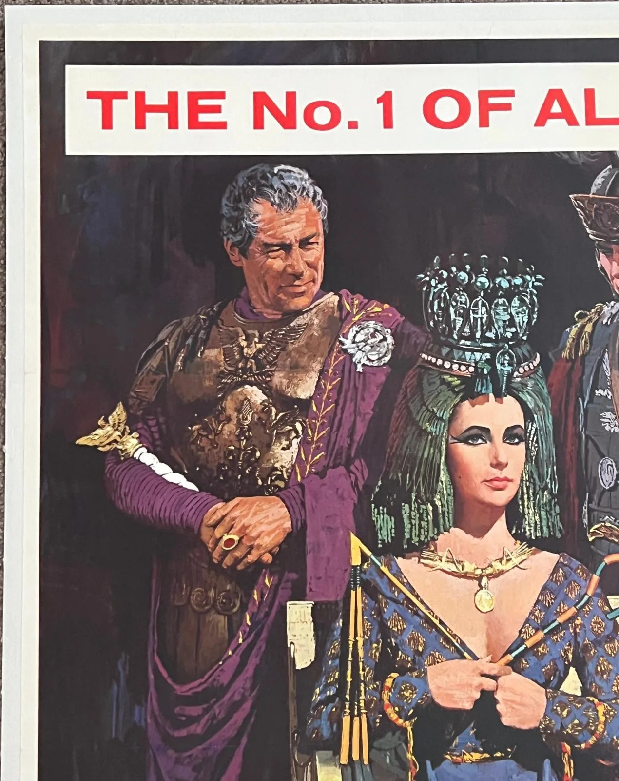 Cleopatra (in TODD-AO) Original US 1 Sheet Film Poster LINEN BACKED 1963, image 4