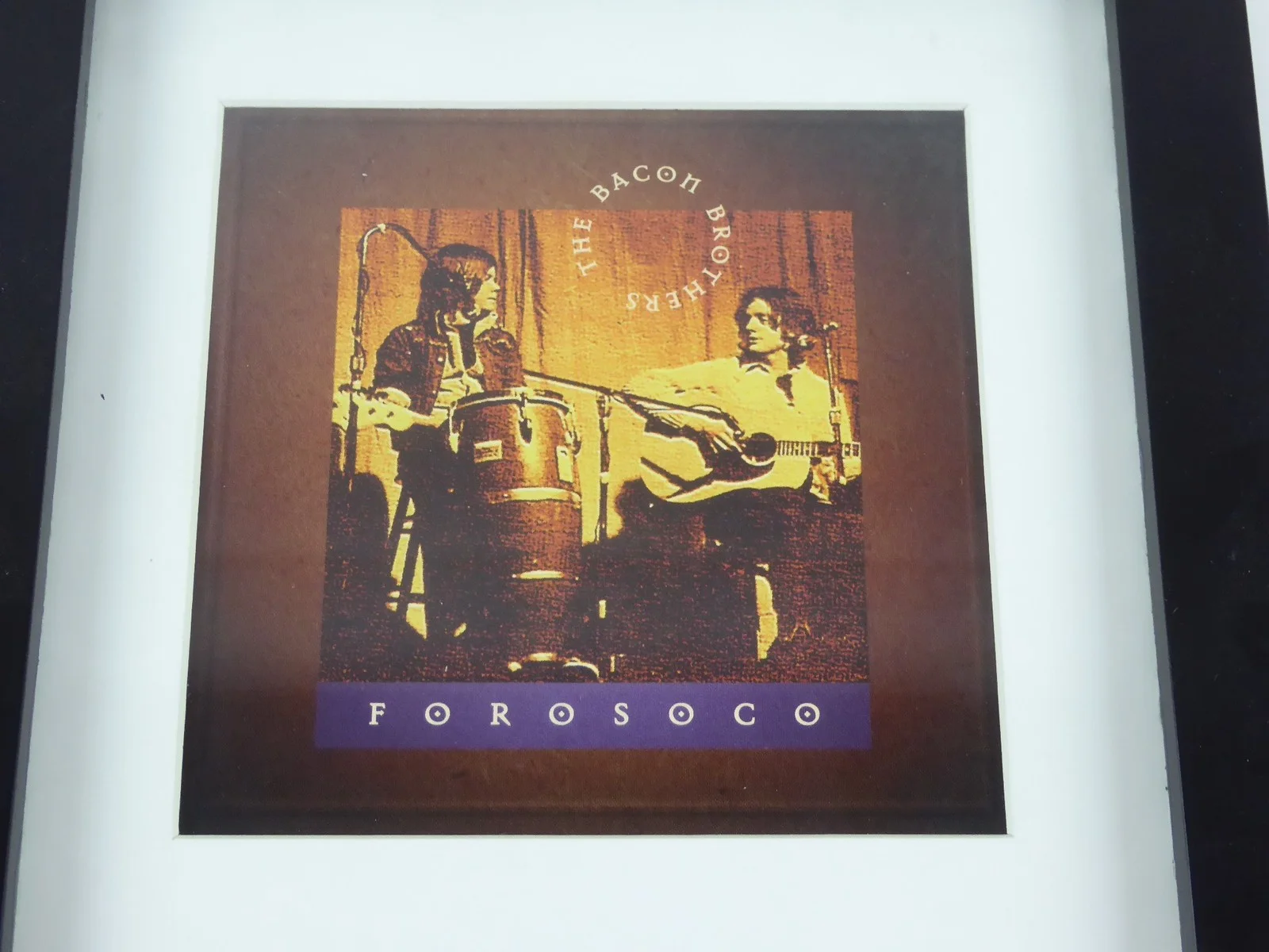 Michael Bacon — The Bacon Brothers Signed CD Forosoco Framed Matted w/ Cover Kevin Michael, image 3