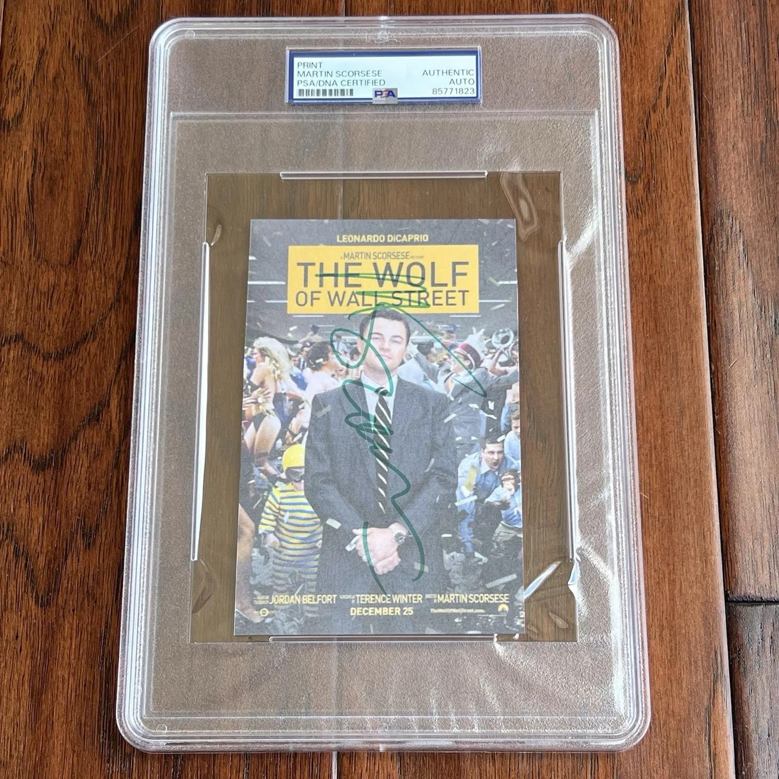 MARTIN SCORSESE Autograph WOLF OF WALL STREET Souvenir Print Signed * PSA, image 2