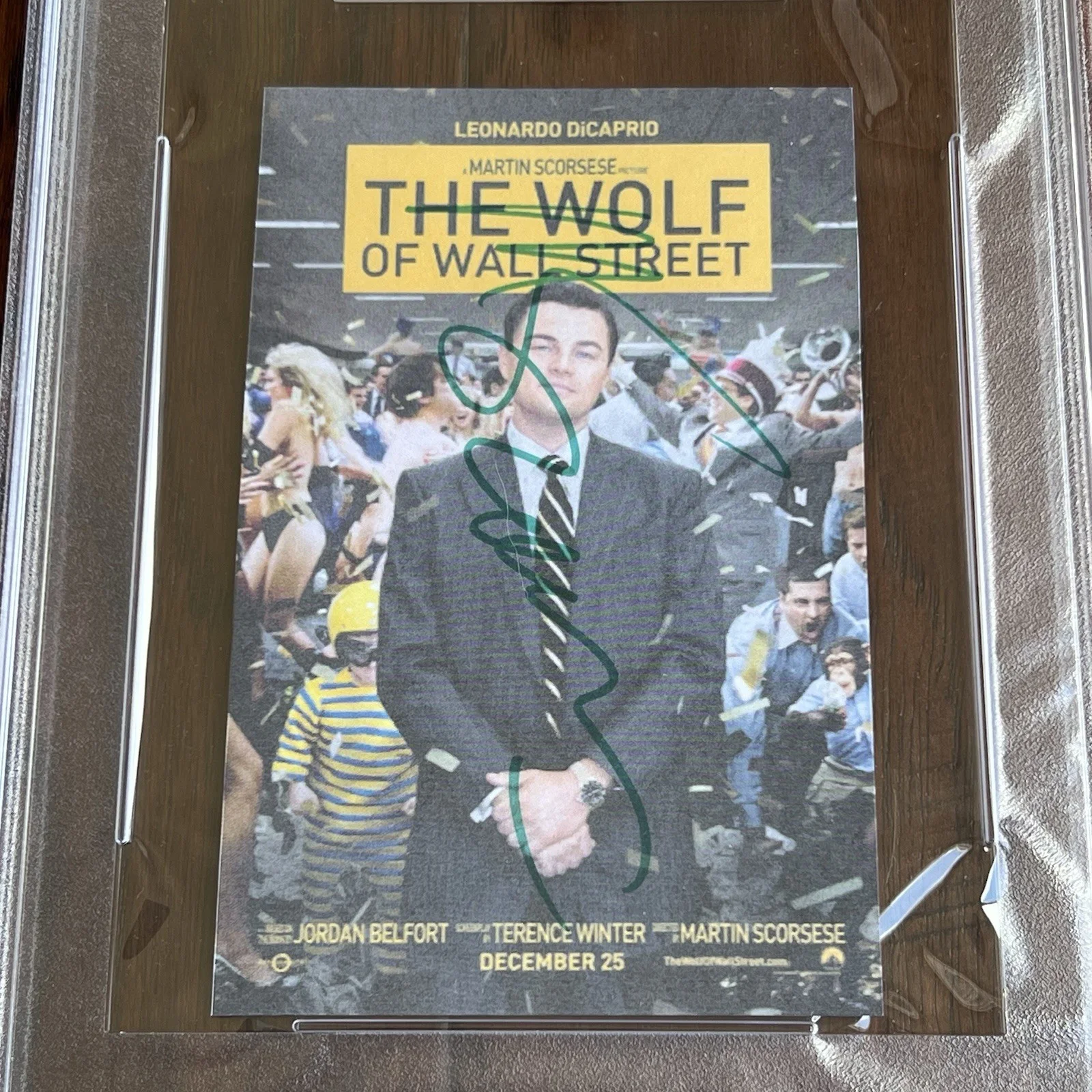 MARTIN SCORSESE Autograph WOLF OF WALL STREET Souvenir Print Signed * PSA, image 3