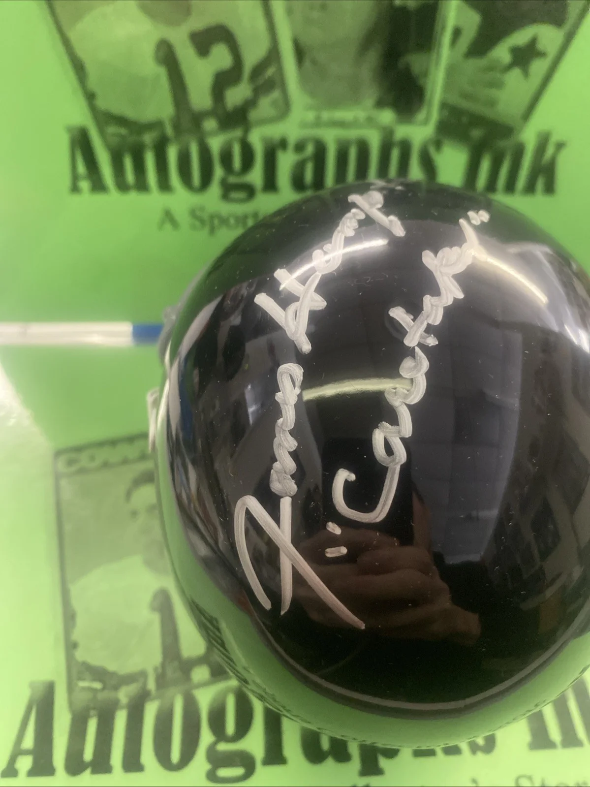 James Hampton — James Hampton Autographed Longest Yard Custom Mini Helmet Caretaker Z1, image 4