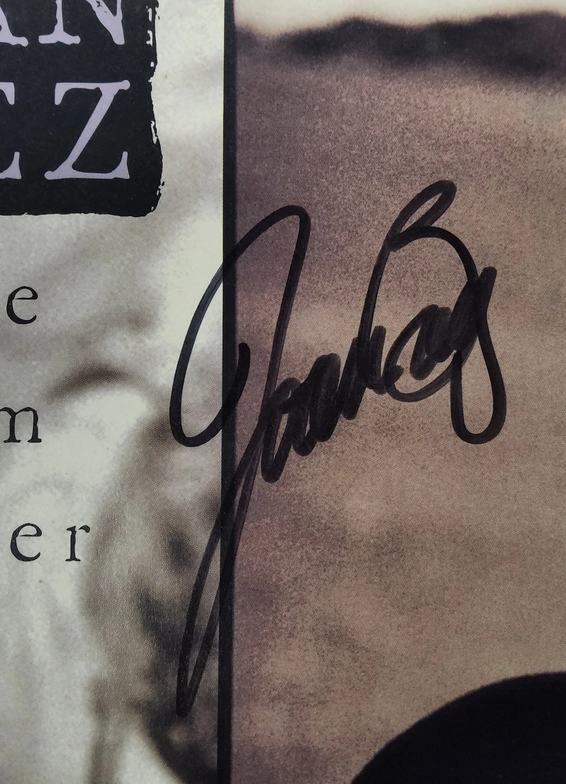 SIGNED Joan Baez Gone From Danger Double Sided Poster Flat, image 2