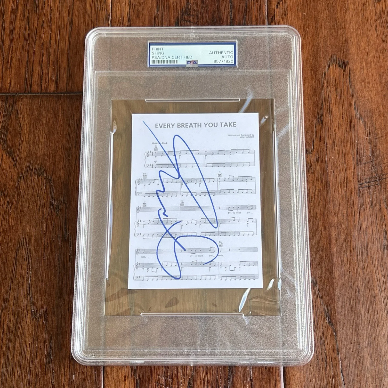 STING Autograph EVERY BREATH YOU TAKE Souvenir Sheet Music Signed PSA The Police, image 2