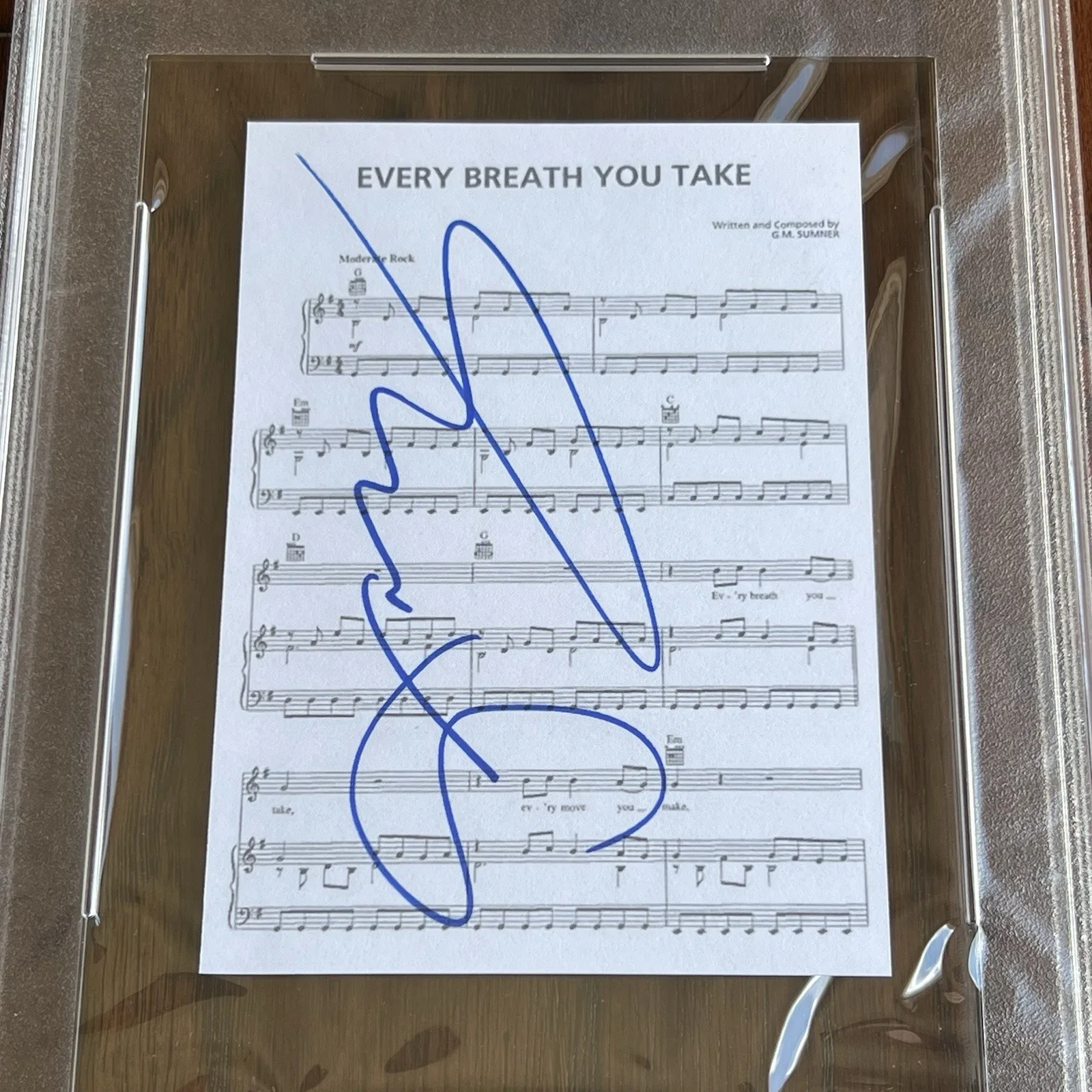 STING Autograph EVERY BREATH YOU TAKE Souvenir Sheet Music Signed PSA The Police, image 3
