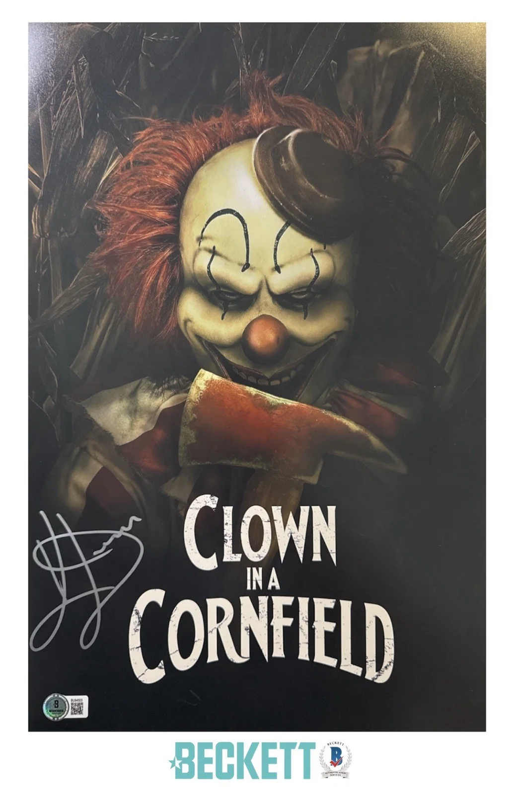 Kevin Durand — Kevin Durandサイン入り 11x17 Clown in a Cornfield Arthur Hill 写真ポスター Beckett