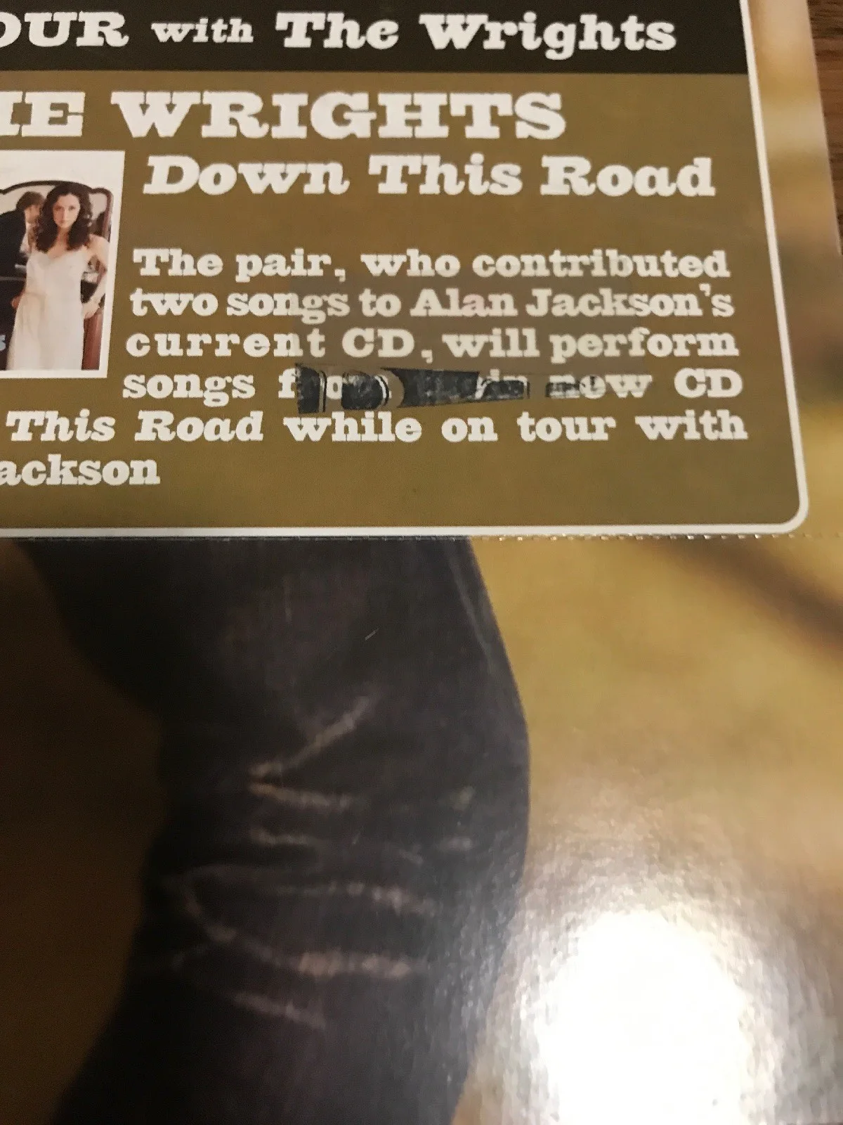 Alan Jackson & The Wrights 2005 Your Promotional Cutout Poster, изображение 2
