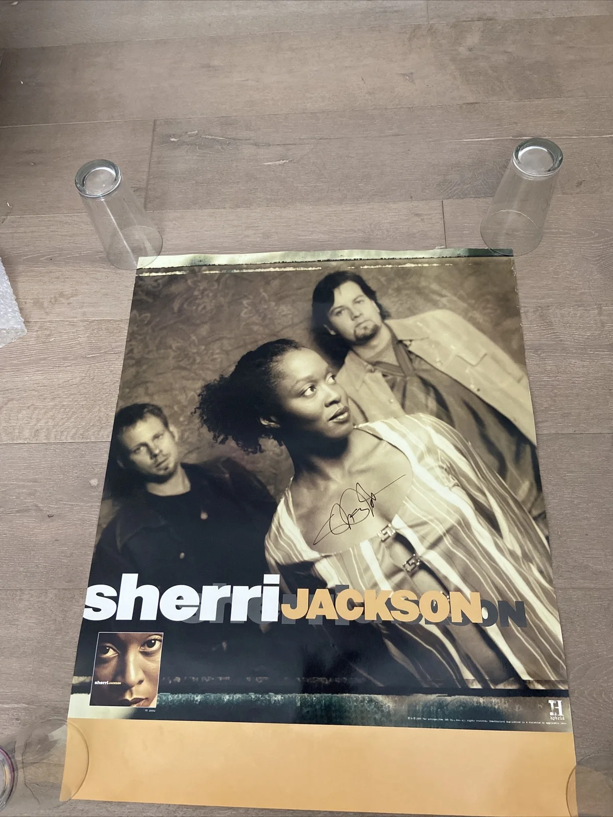 SHERRI JACKSON Signed Promotional Poster for her Self Titled Album Hybrid 2002, изображение 2